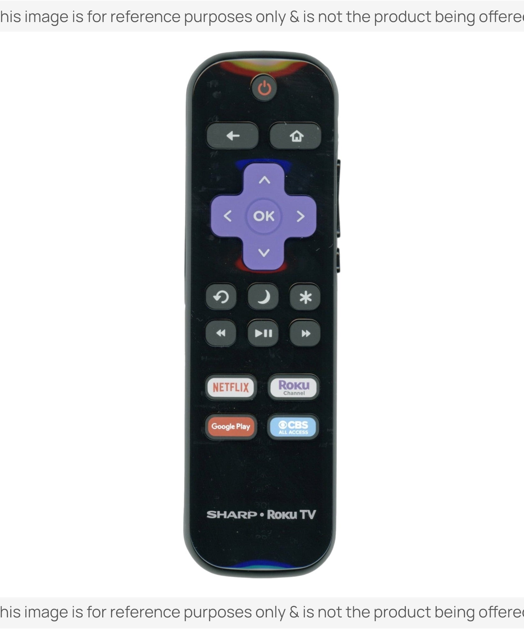 Substitute for Sharp LC-RCRCA-21 ROKU TV Remote Control LCRCRCA21 [RRLC16]