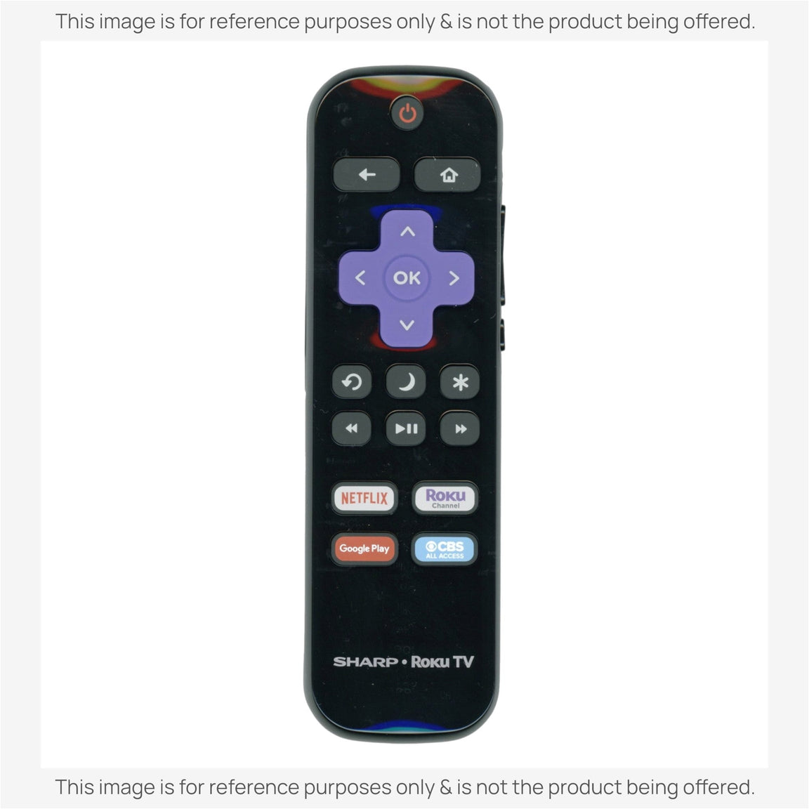 Substitute for Sharp LC-RCRCA-21 ROKU TV Remote Control LCRCRCA21 [RRLC16]