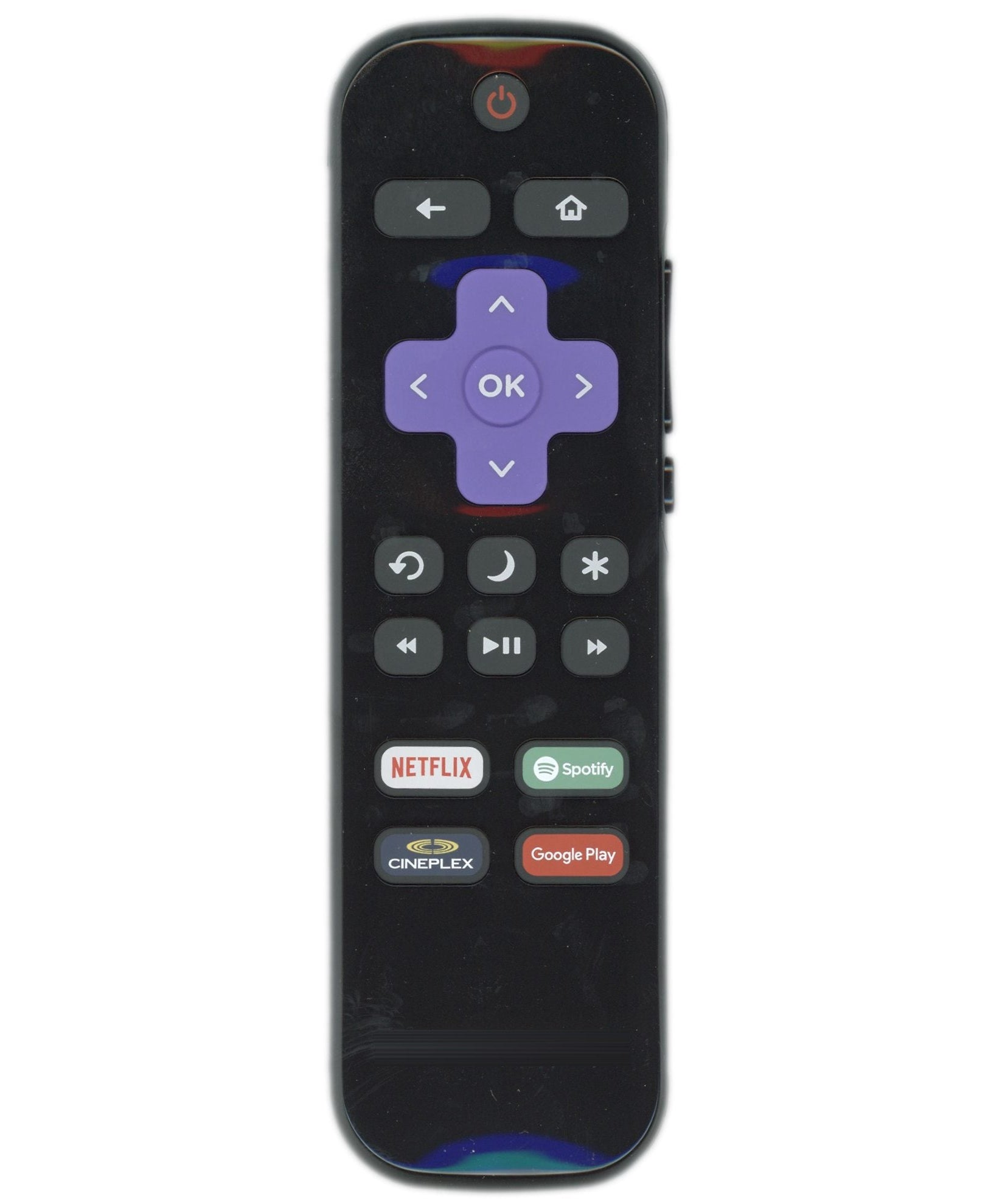 Sharp LC-RCRUDCA-18 Roku TV Remote Control | Canada | 2018 | Netflix | Spotify | CinePlex | Google Play - LCRCRUDCA18