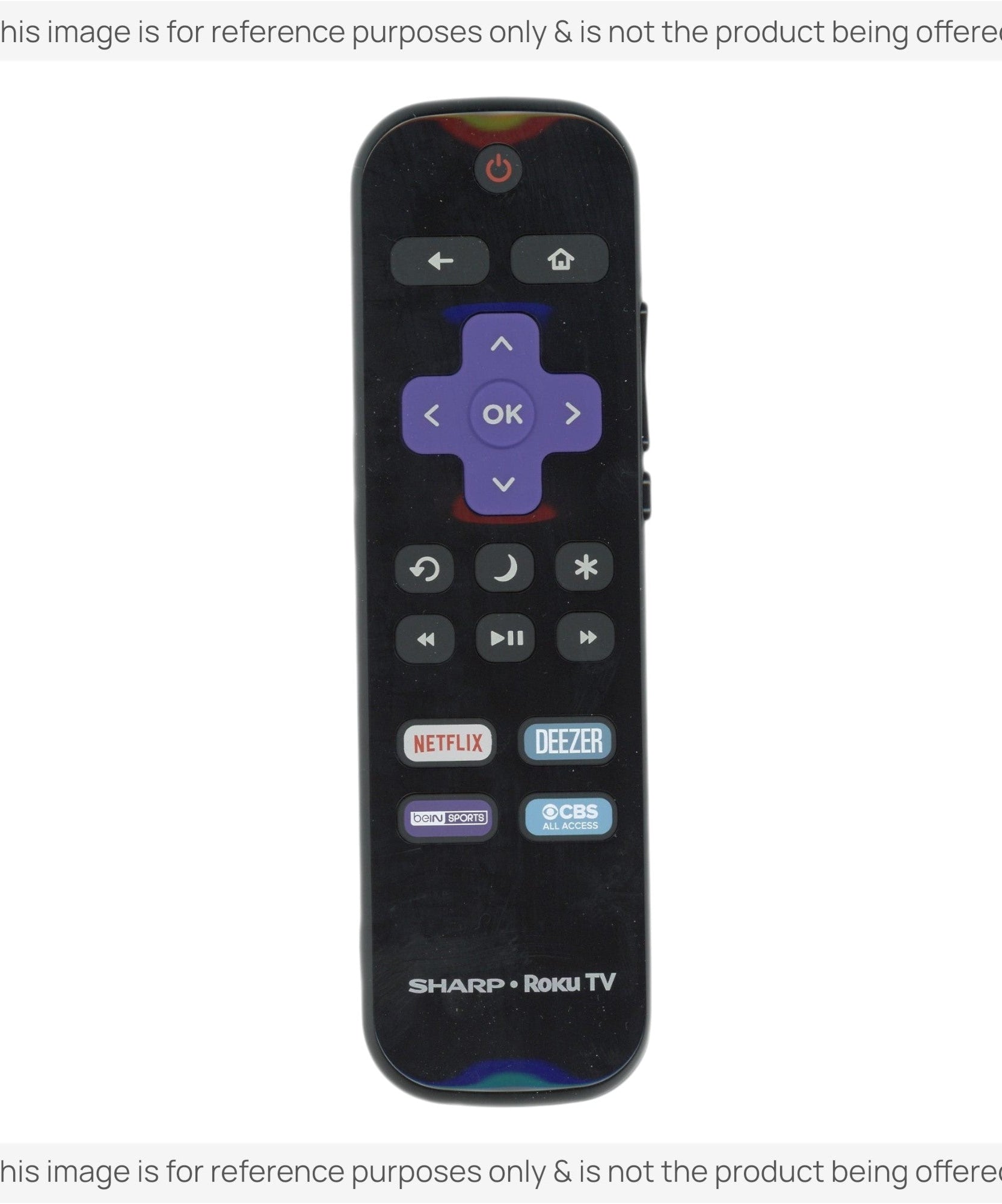 Substitute for Sharp LC-RCRUDCA-20A ROKU TV Remote Control LCRCRUDCA20A [RRLC16]