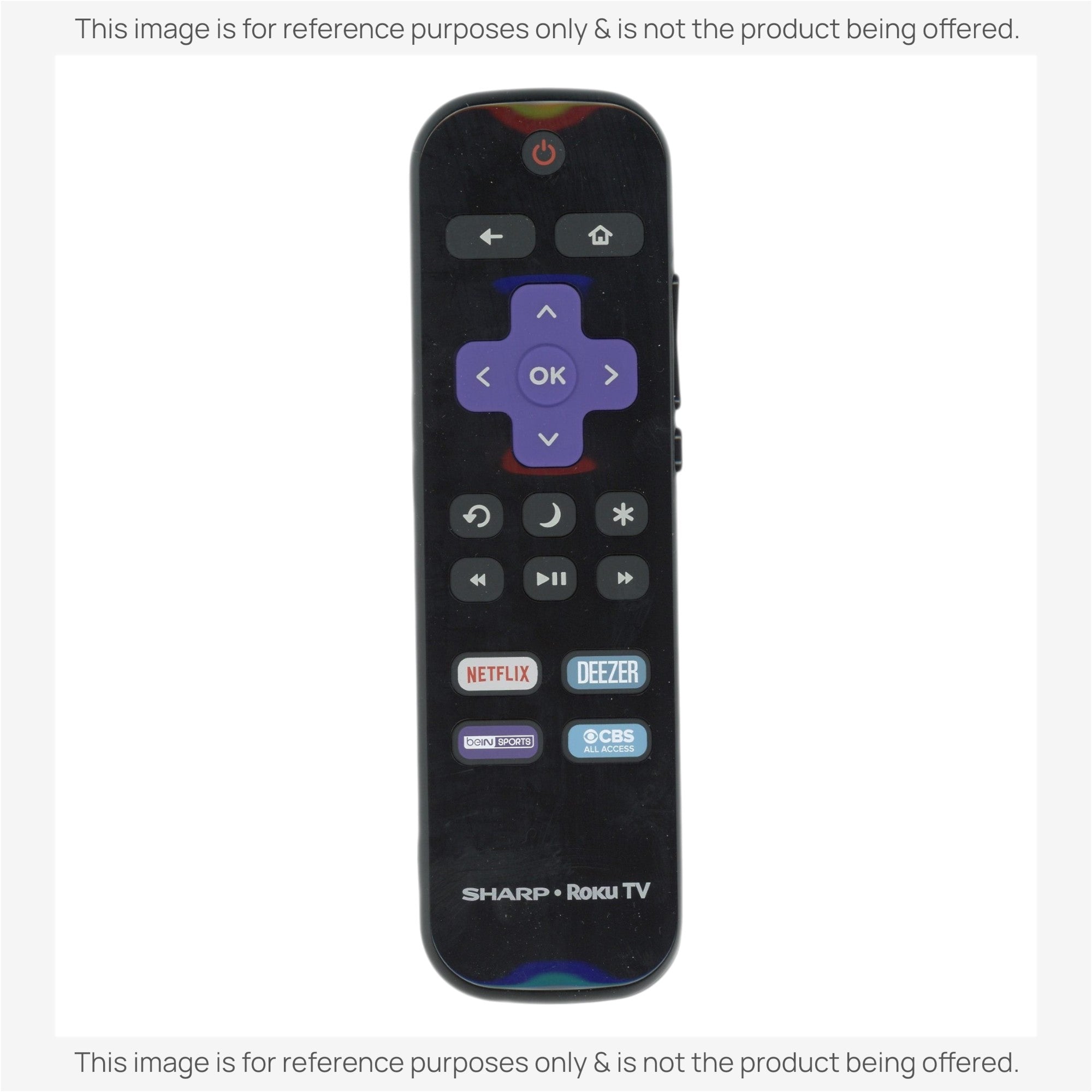 Substitute for Sharp LC-RCRUDCA-20A ROKU TV Remote Control LCRCRUDCA20A [RRLC16]