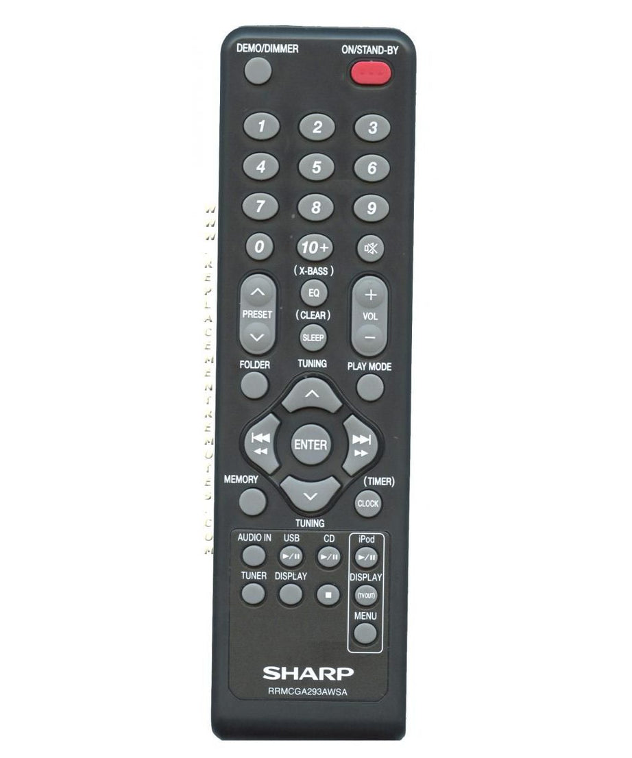 Sharp RRMCGA293AWSA Audio Remote Control