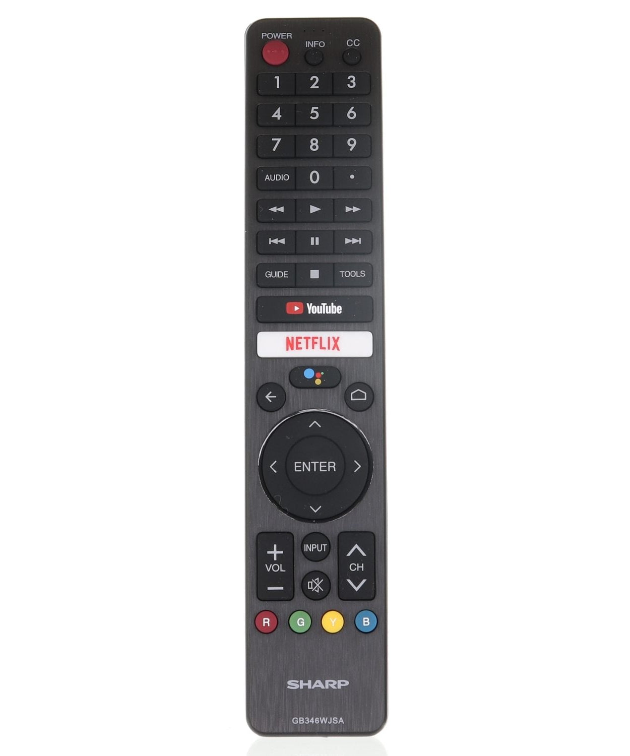 Sharp Aquos GB346WJSA with Google Assistant TV Remote Control | RF | Voice - RRMCGB346WJSA