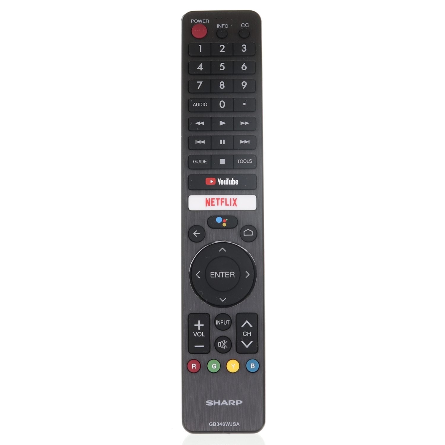 Sharp Aquos GB346WJSA with Google Assistant TV Remote Control | RF | Voice - RRMCGB346WJSA