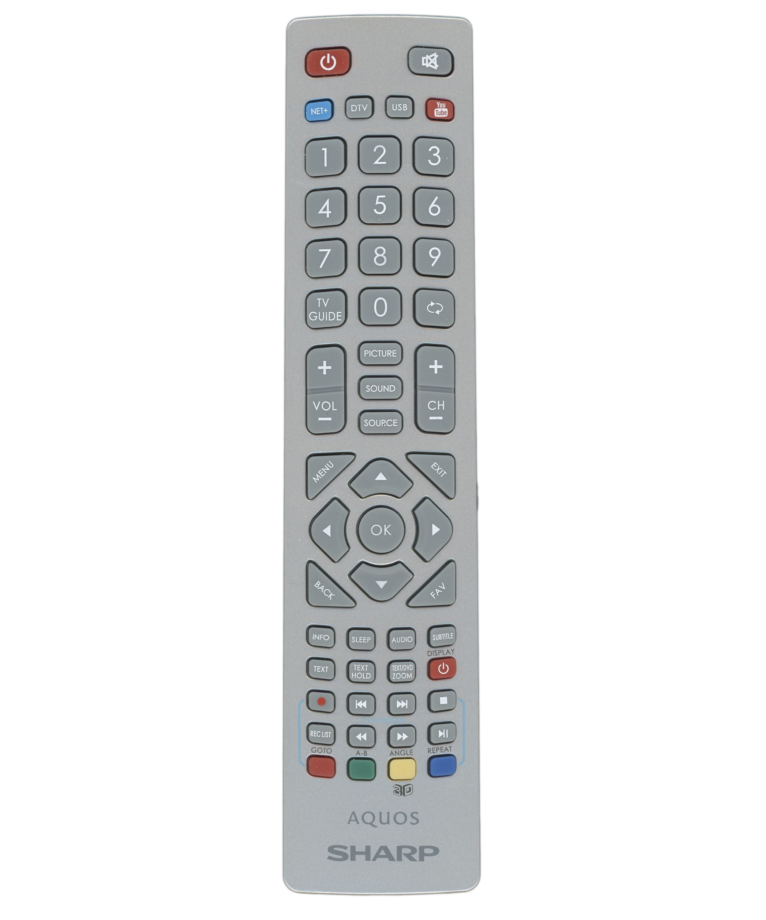 Sharp SHWRMC0112 TV Remote Control