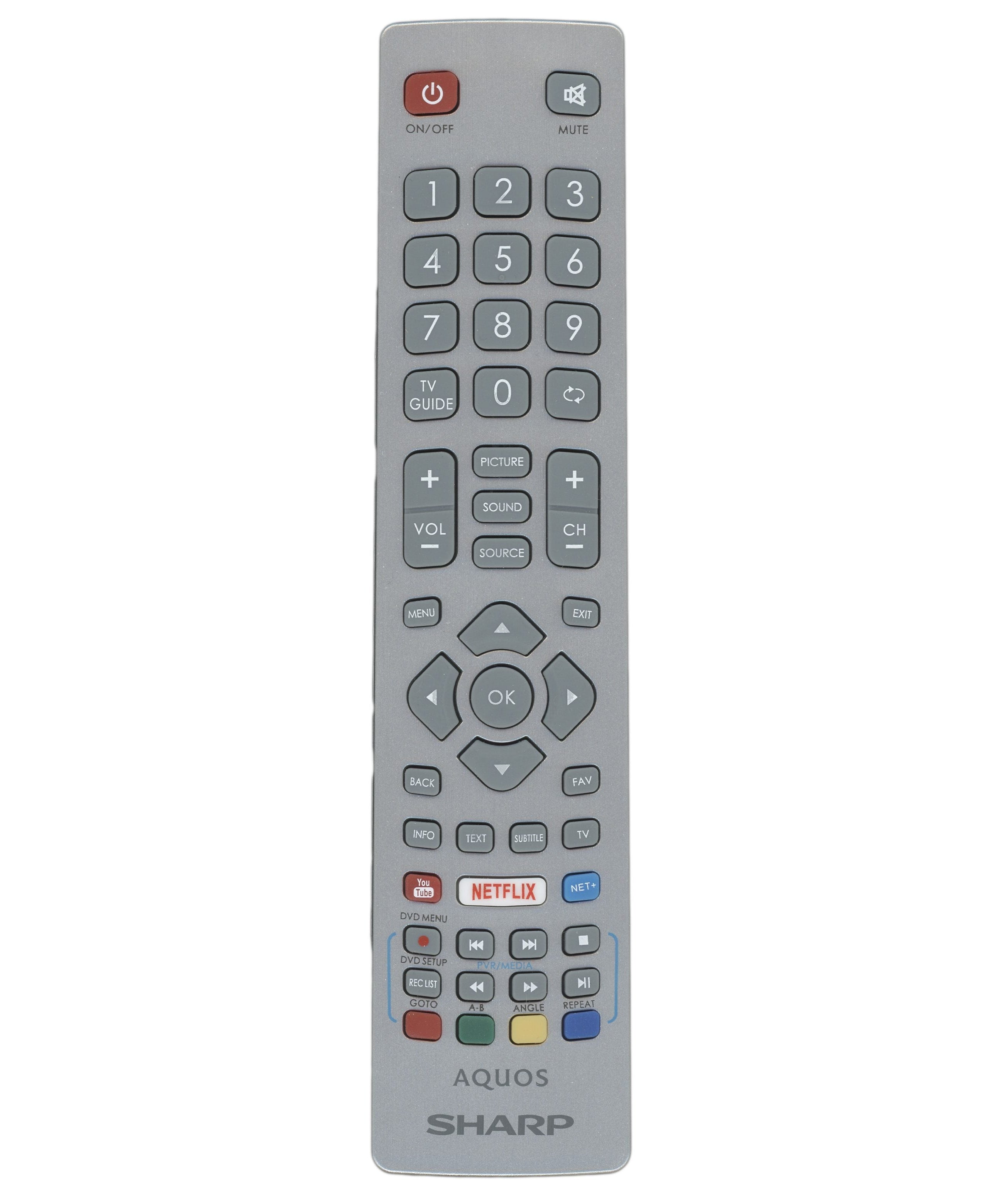 Sharp SHWRMC0115 TV Remote Control - SHWRMC0115
