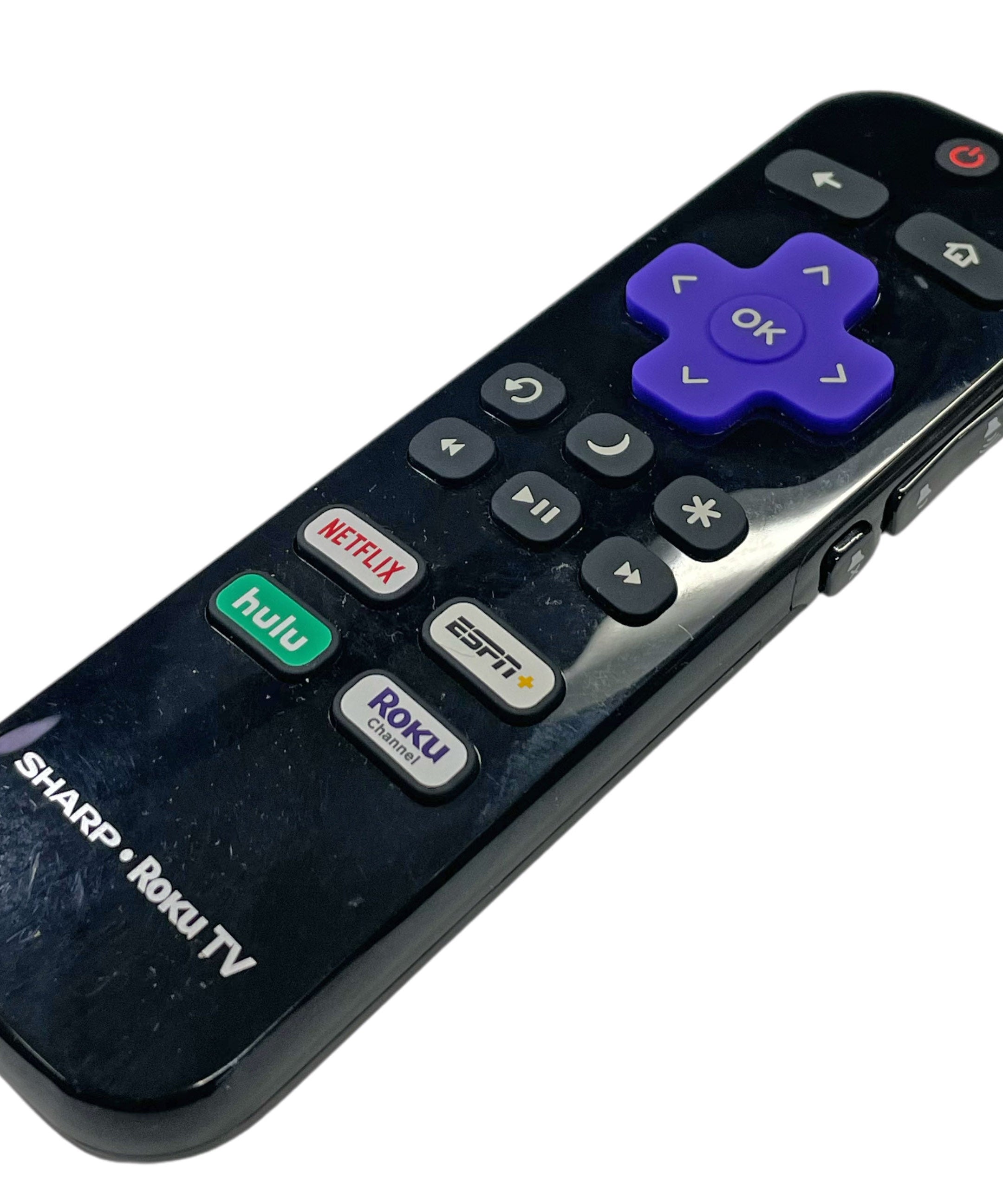 Sharp LC-RCRUS-21 ROKU TV Remote Control | 2020 | Netflix | ESPN+ | Hulu | Roku Channel - LCRCRUS21