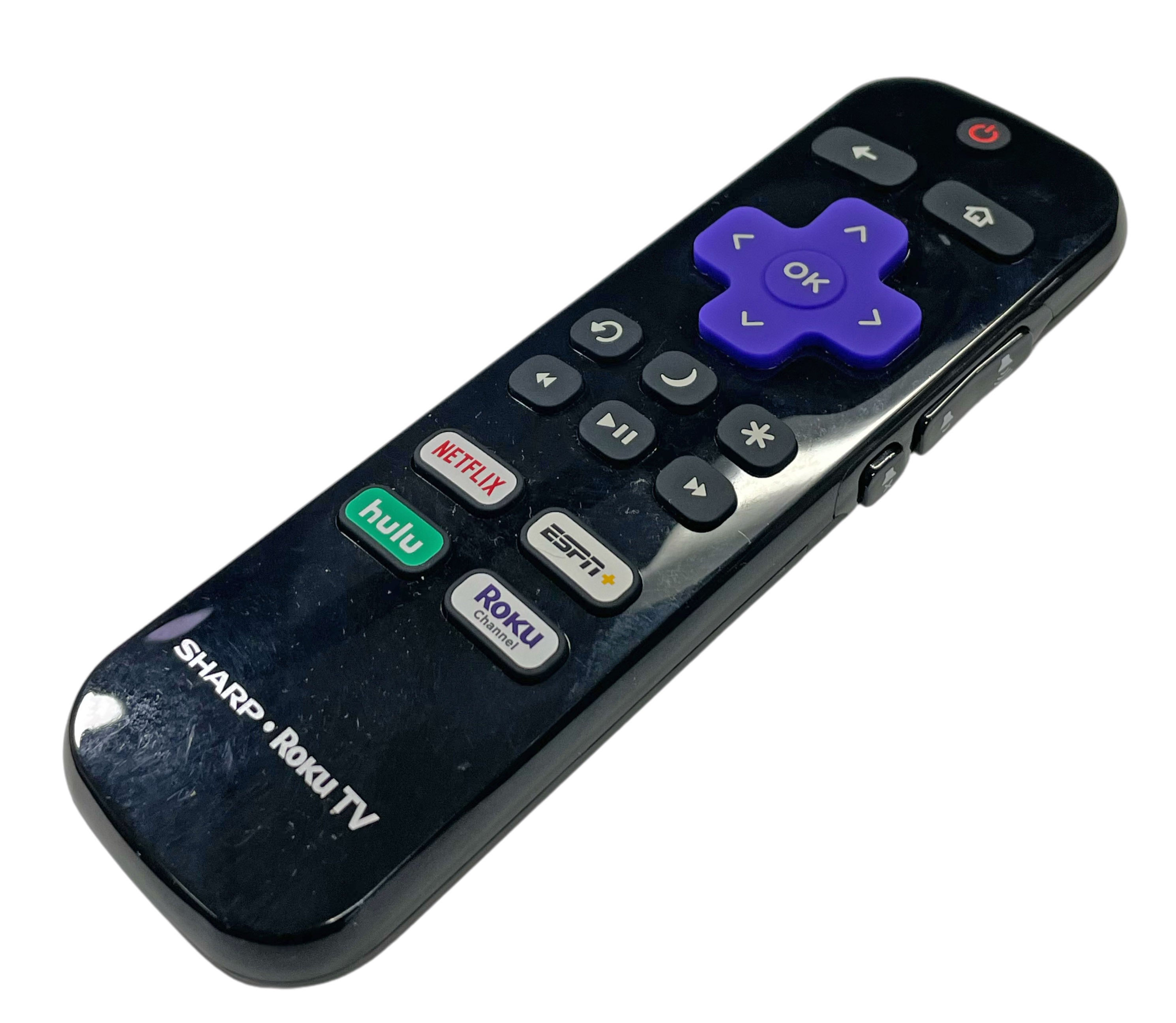 Sharp LC-RCRUS-21 ROKU TV Remote Control | 2020 | Netflix | ESPN+ | Hulu | Roku Channel - LCRCRUS21