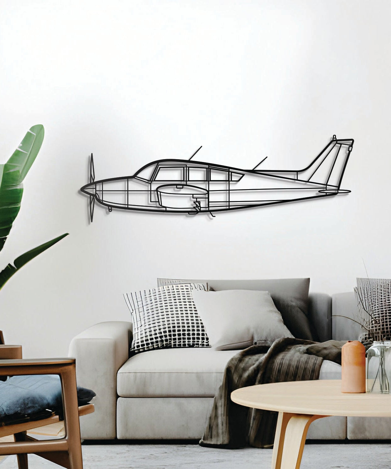 Sierra C24R Metallflugzeug-Wandkunst - NCP0396