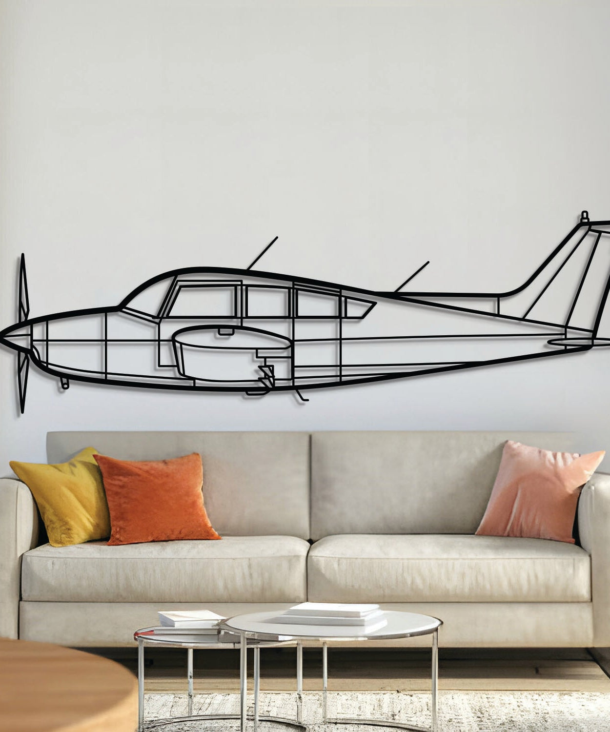 Sierra C24R Metallflugzeug-Wandkunst - NCP0396