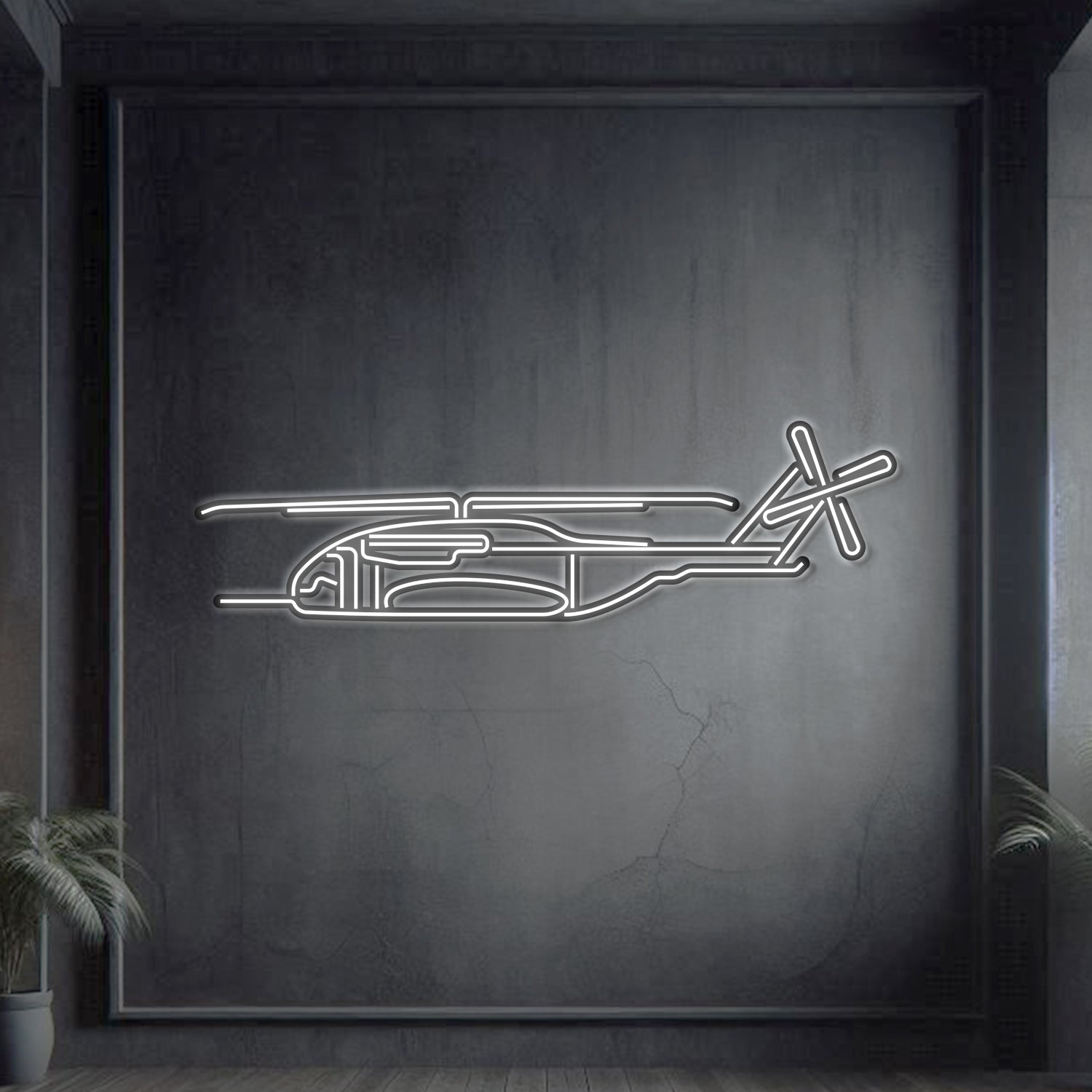 CH-53K King Stallion Metall Neon Flugzeug Wandkunst - NCN0023