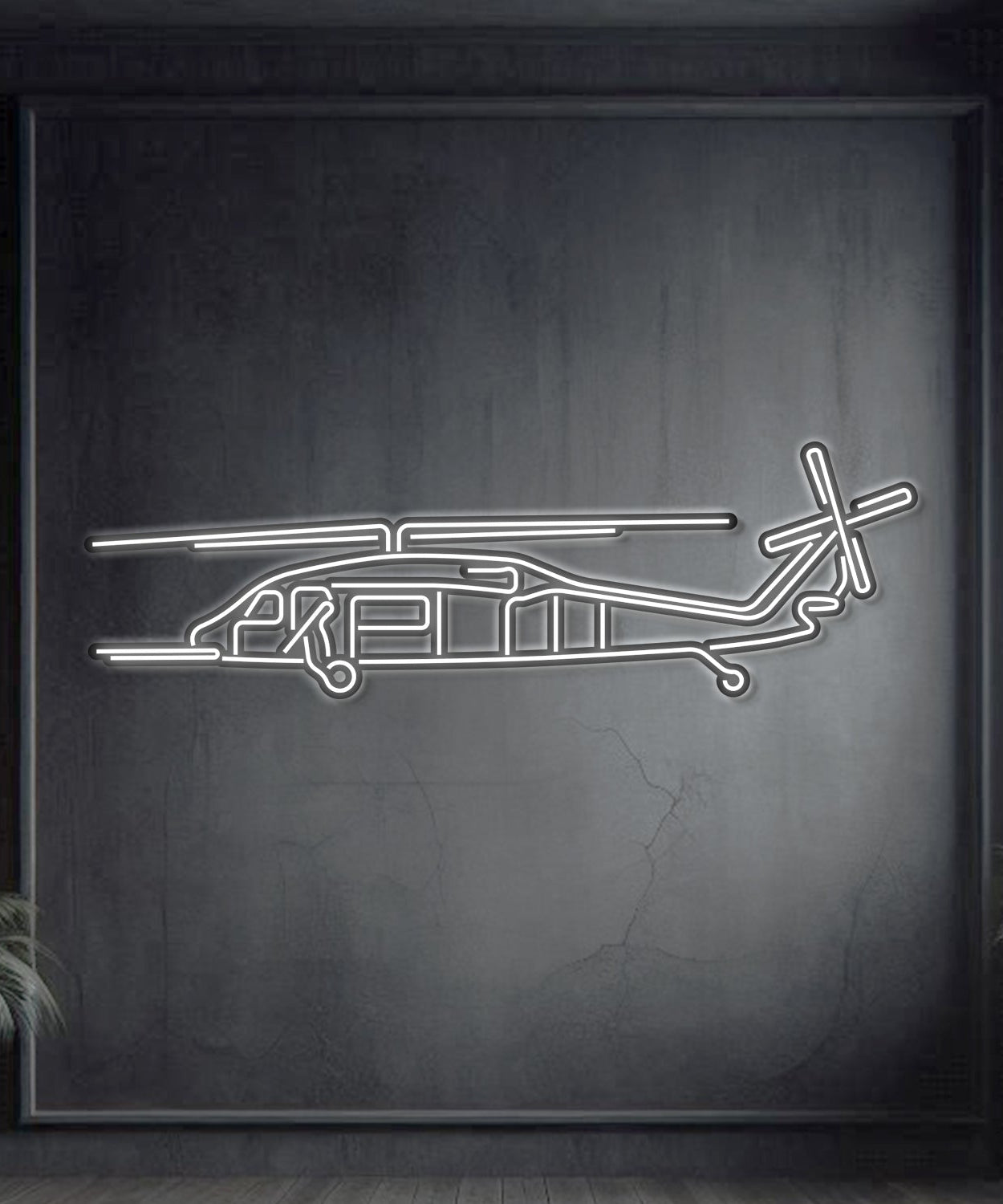 HH-60 Pave Hawk Metall-Neon-Flugzeug-Wandkunst - NCN0050