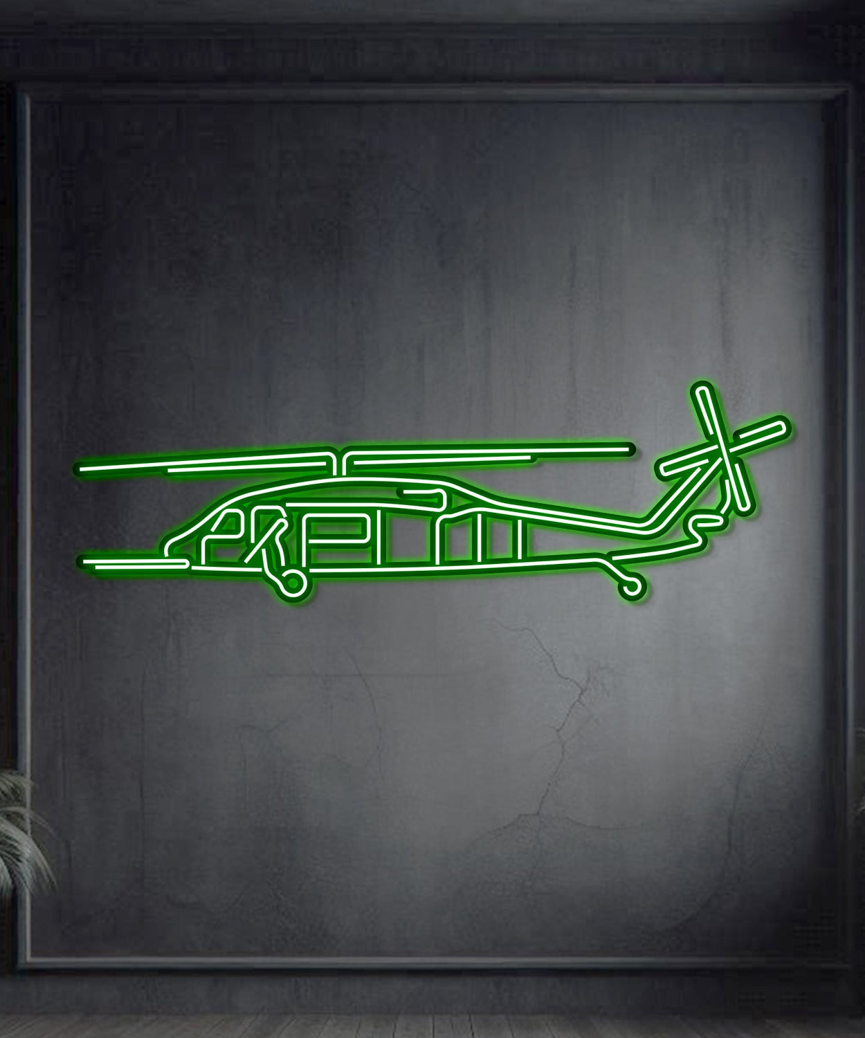 HH-60 Pave Hawk Metall-Neon-Flugzeug-Wandkunst - NCN0050