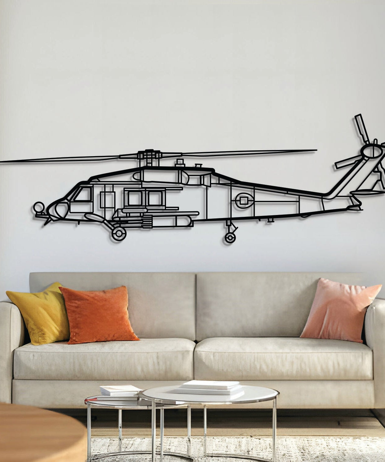 HH60-H Sea Hawk Metall Flugzeug Wandkunst - NCP0284