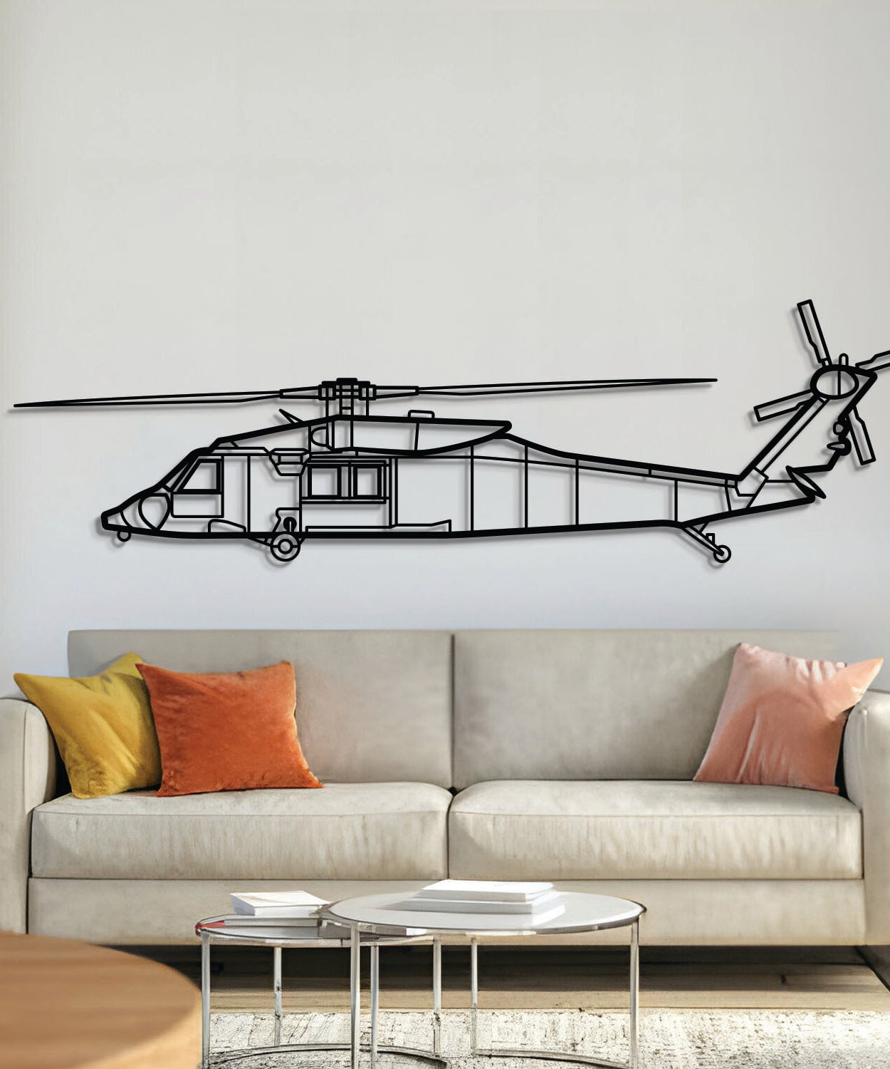 HH60-M Metallflugzeug Wandkunst - NCP0285