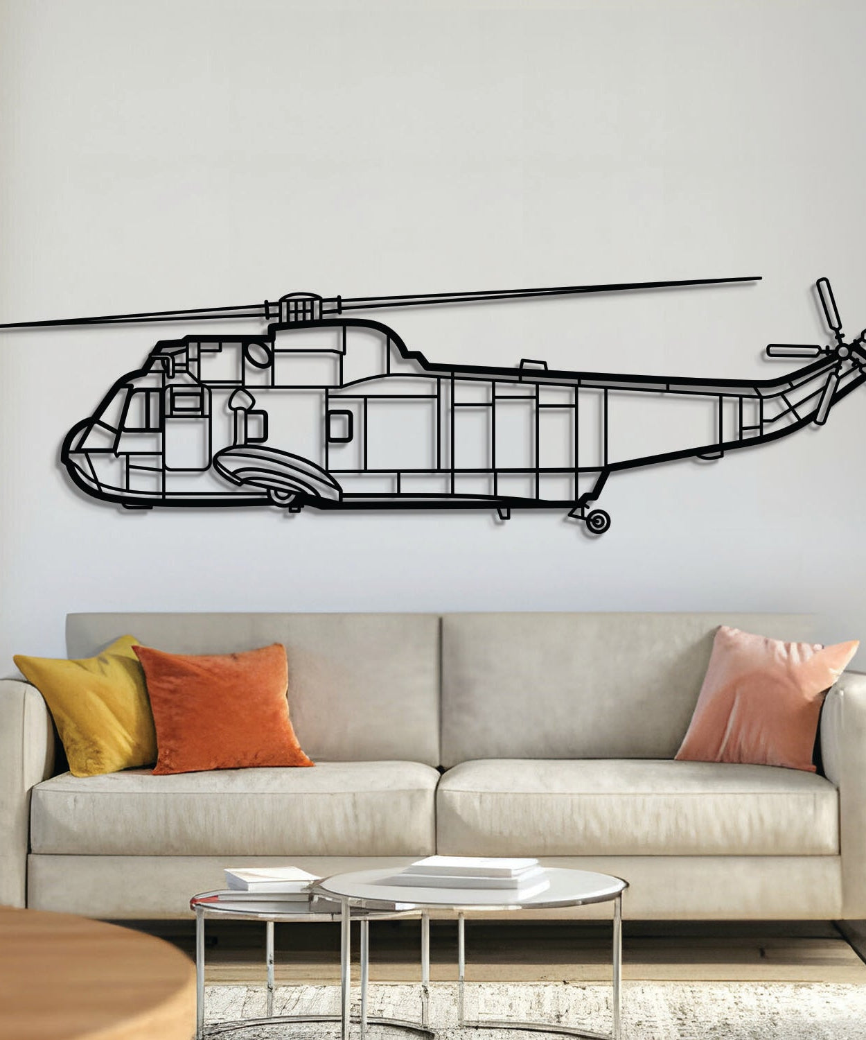 SH-3 Sea King Metallflugzeug-Wandkunst - NCP0125