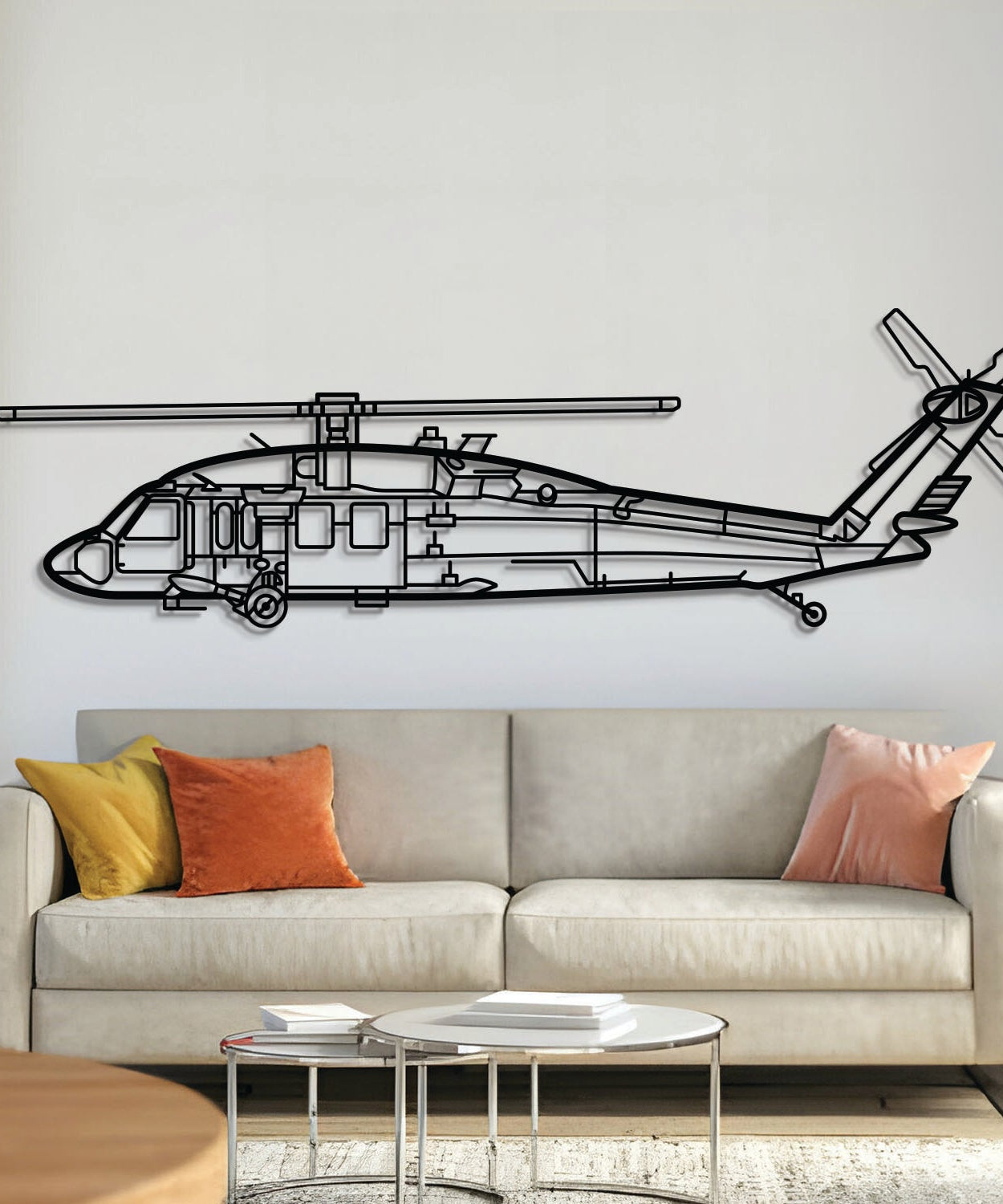 UH-60 Black Hawk Wandbild aus Metall - NCP0146