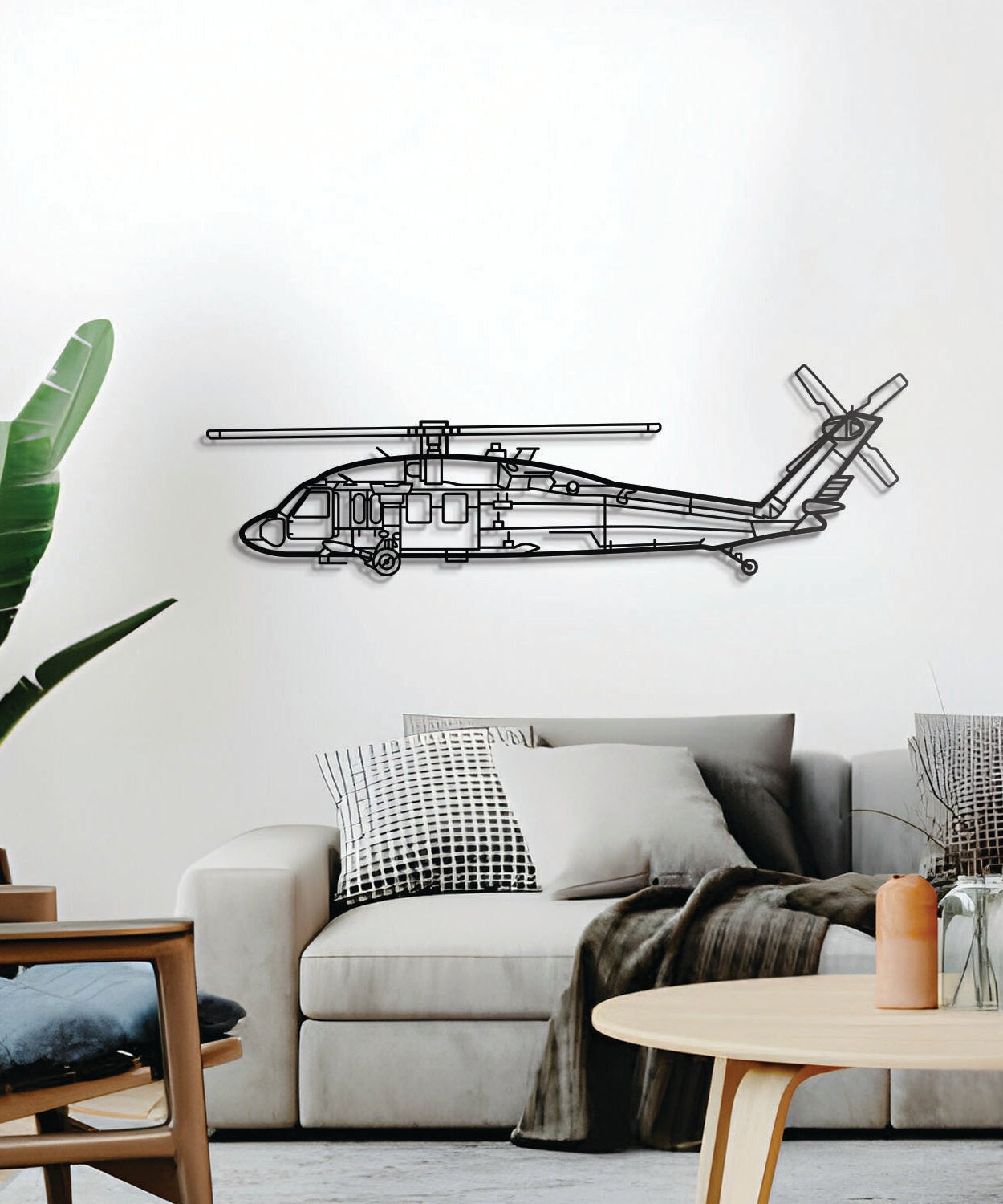 UH-60 Black Hawk Wandbild aus Metall - NCP0146