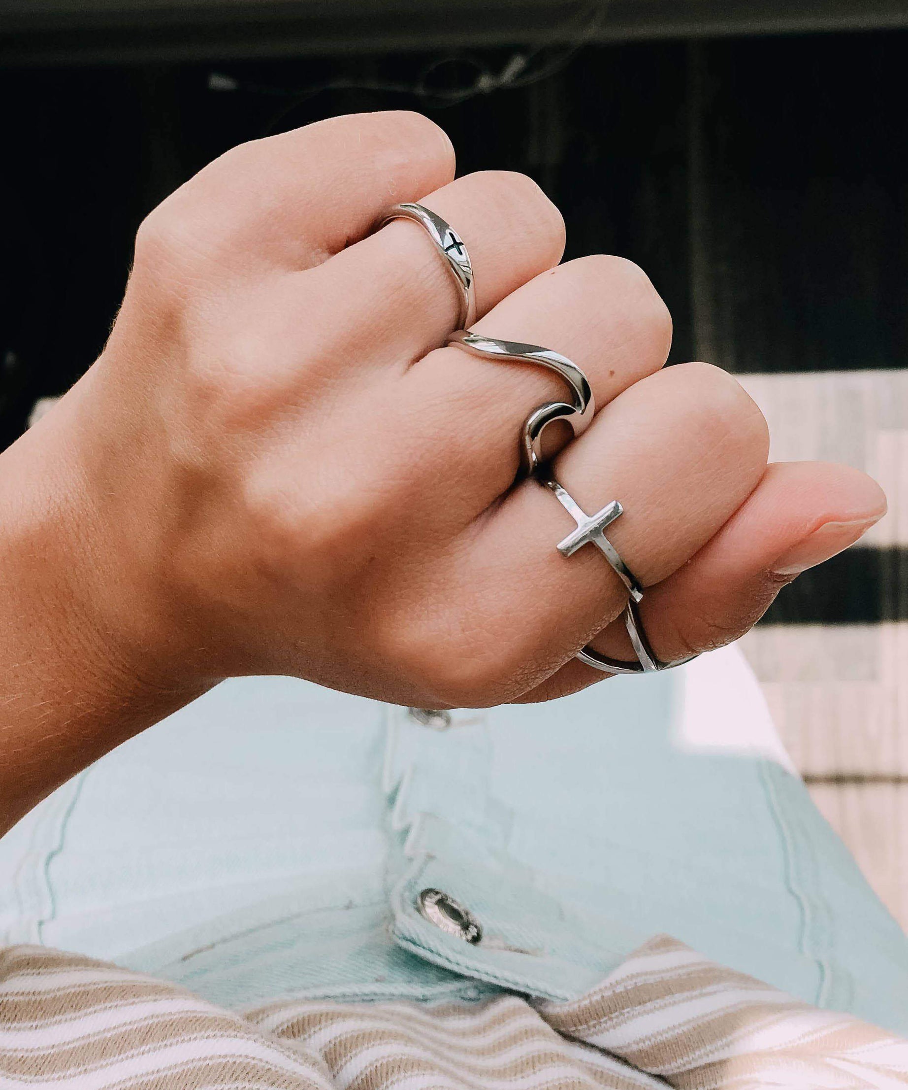 Silver Cross Ring