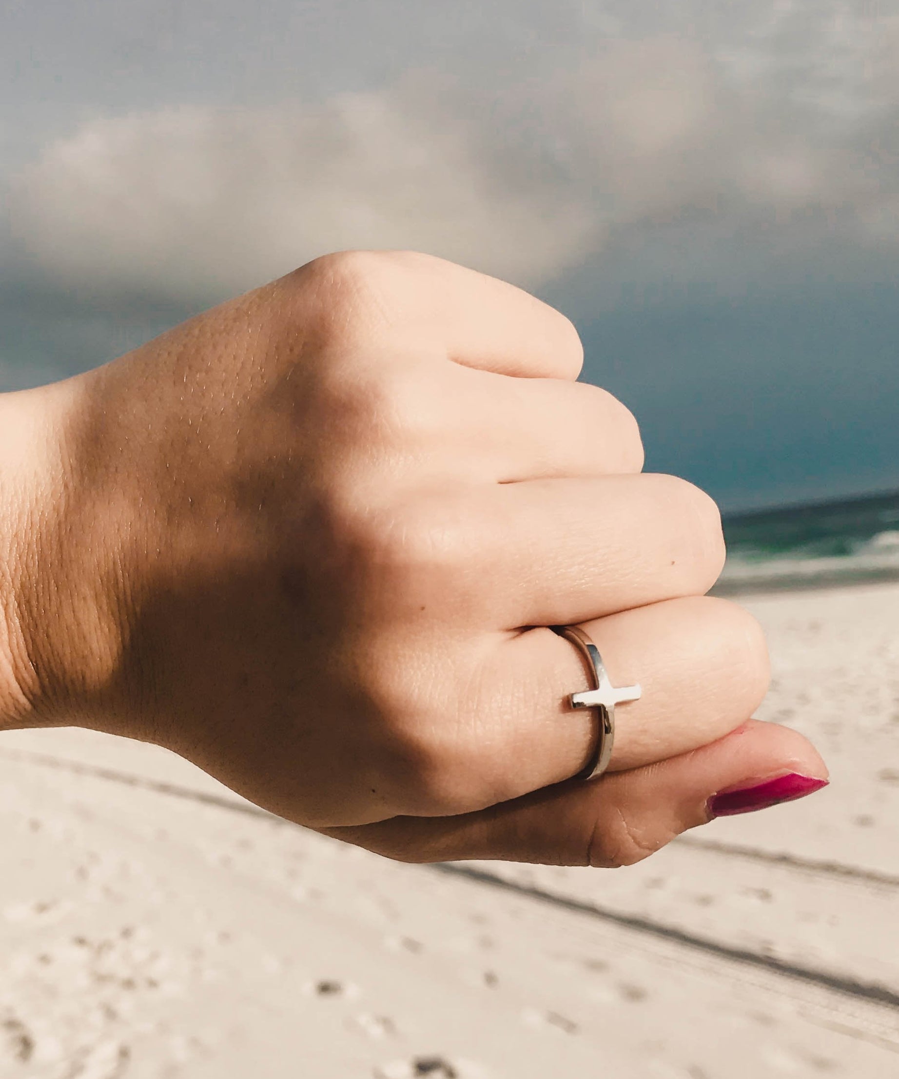 Silver Cross Ring