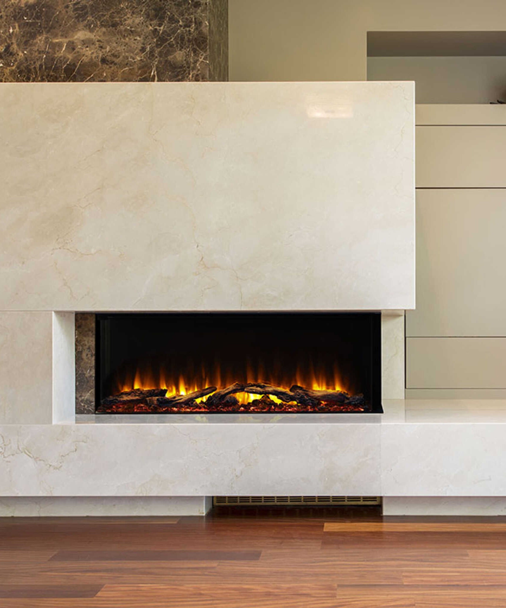 SimpliFire Scion Trinity 3-Side Linear Electric Fireplace [SF-SCT55/43-BK] (SAK93620)