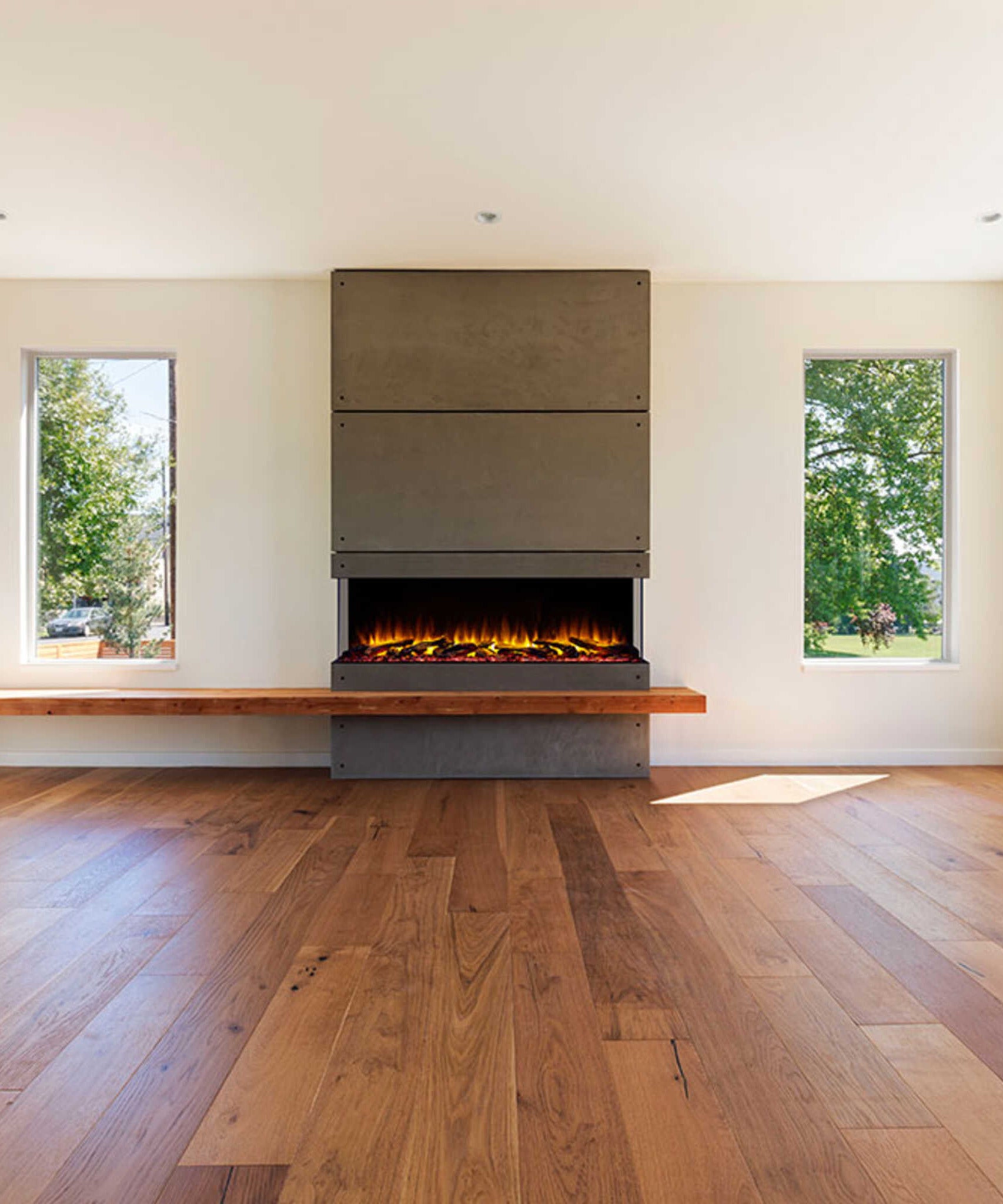 SimpliFire Scion Trinity 3-Side Linear Electric Fireplace [SF-SCT55/43-BK] (SAK93620)