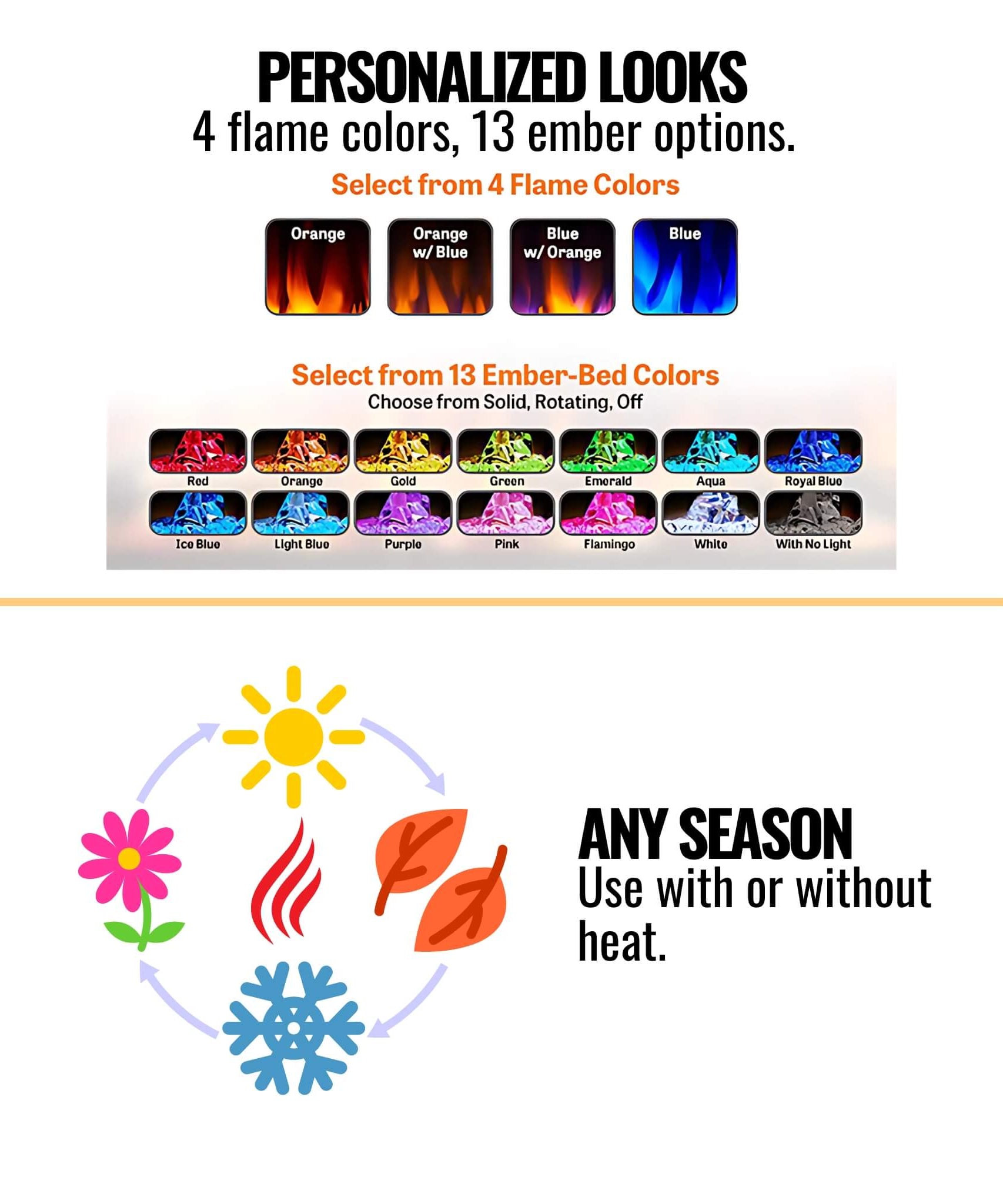 Simplifire Allusion Recessed Linear Electric Fireplace [SF-ALL48/50/60-BK] (SAK13256)