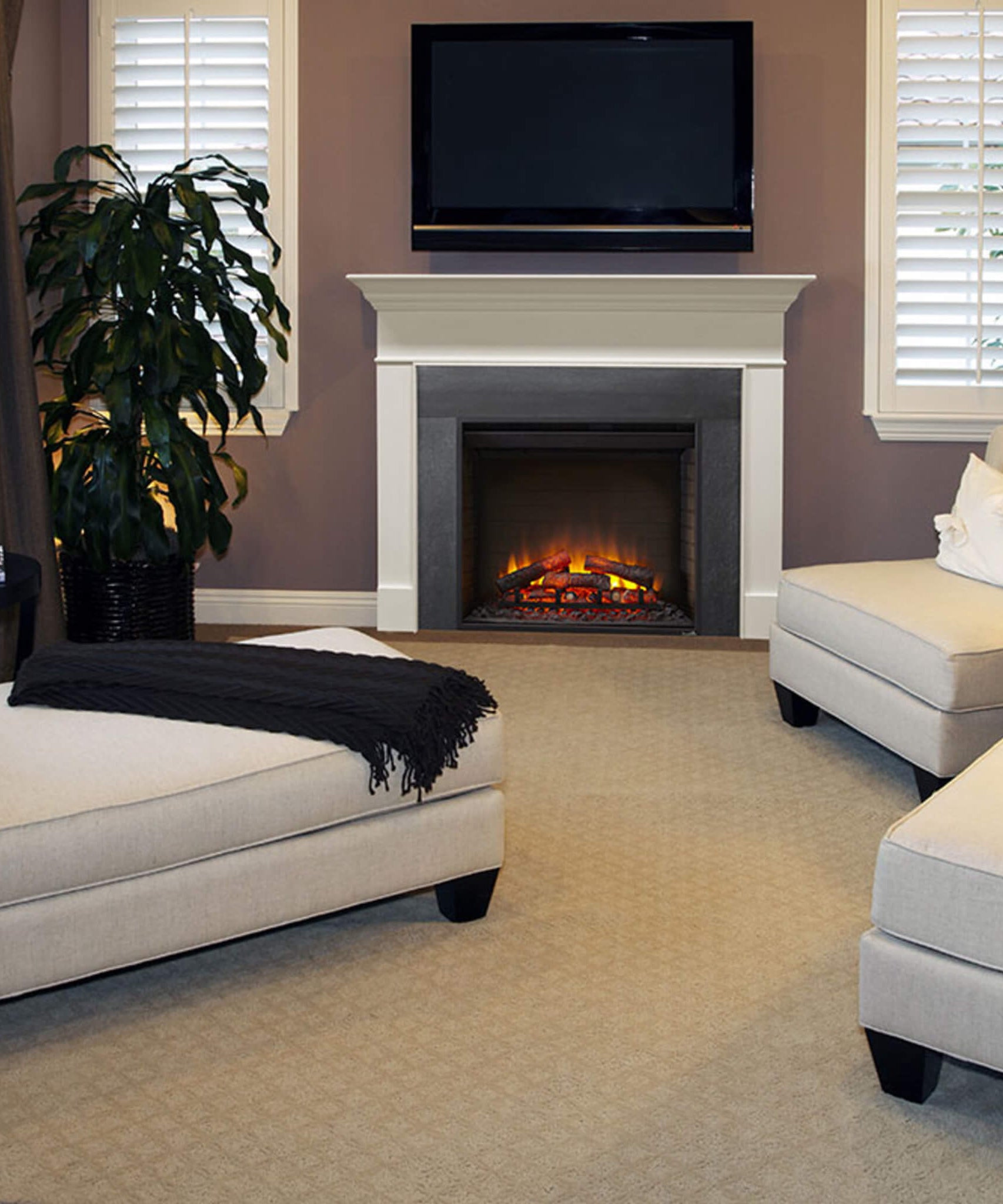 Simplifire Built-In Traditional Electric Fireplace [SF-BI36-EB] (SAK19539)