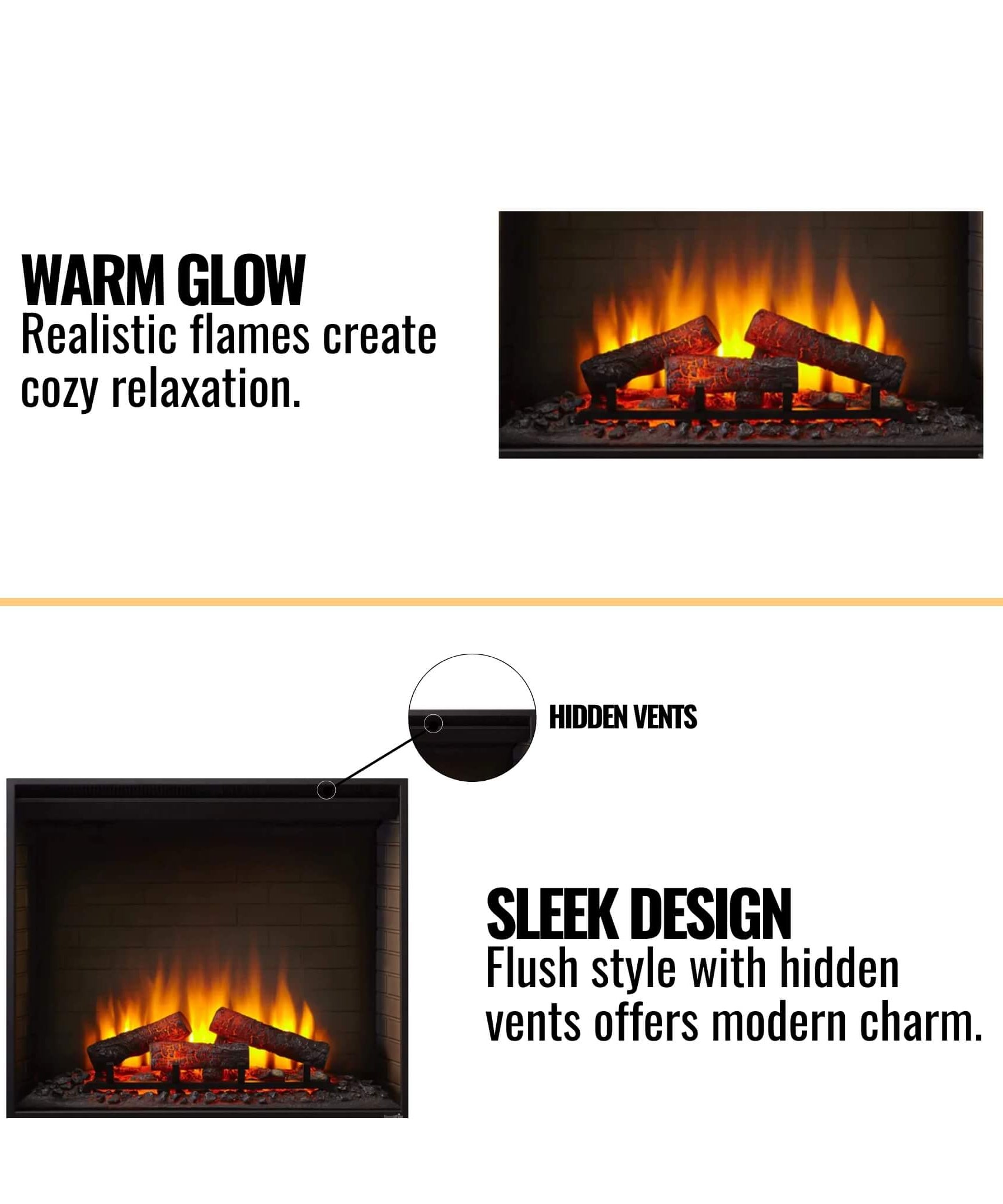 Simplifire Built-In Traditional Electric Fireplace [SF-BI36-EB] (SAK19539)