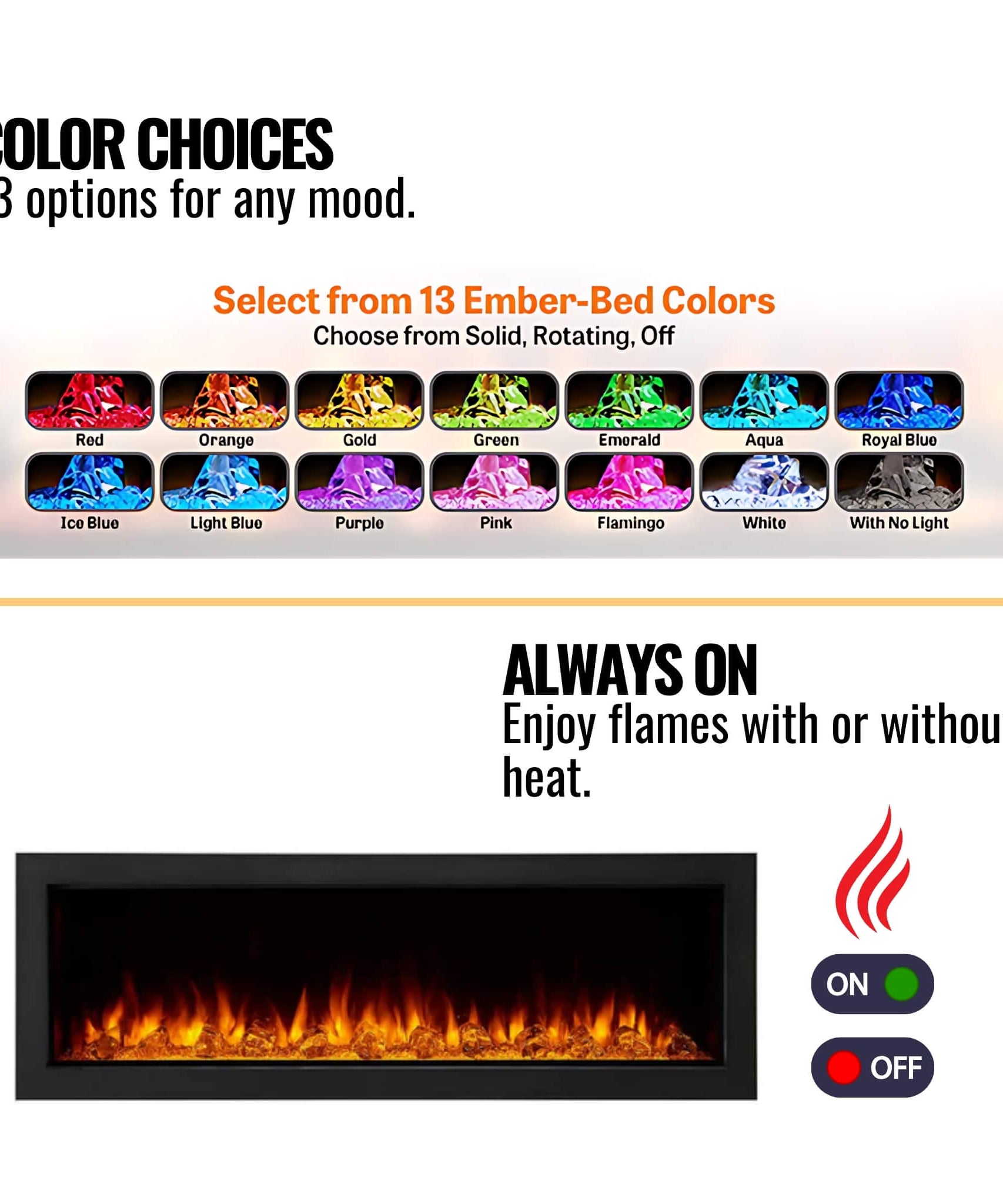 SimpliFire Forum Outdoor Electric Fireplace [SF-OD43/55] (SAK81631)