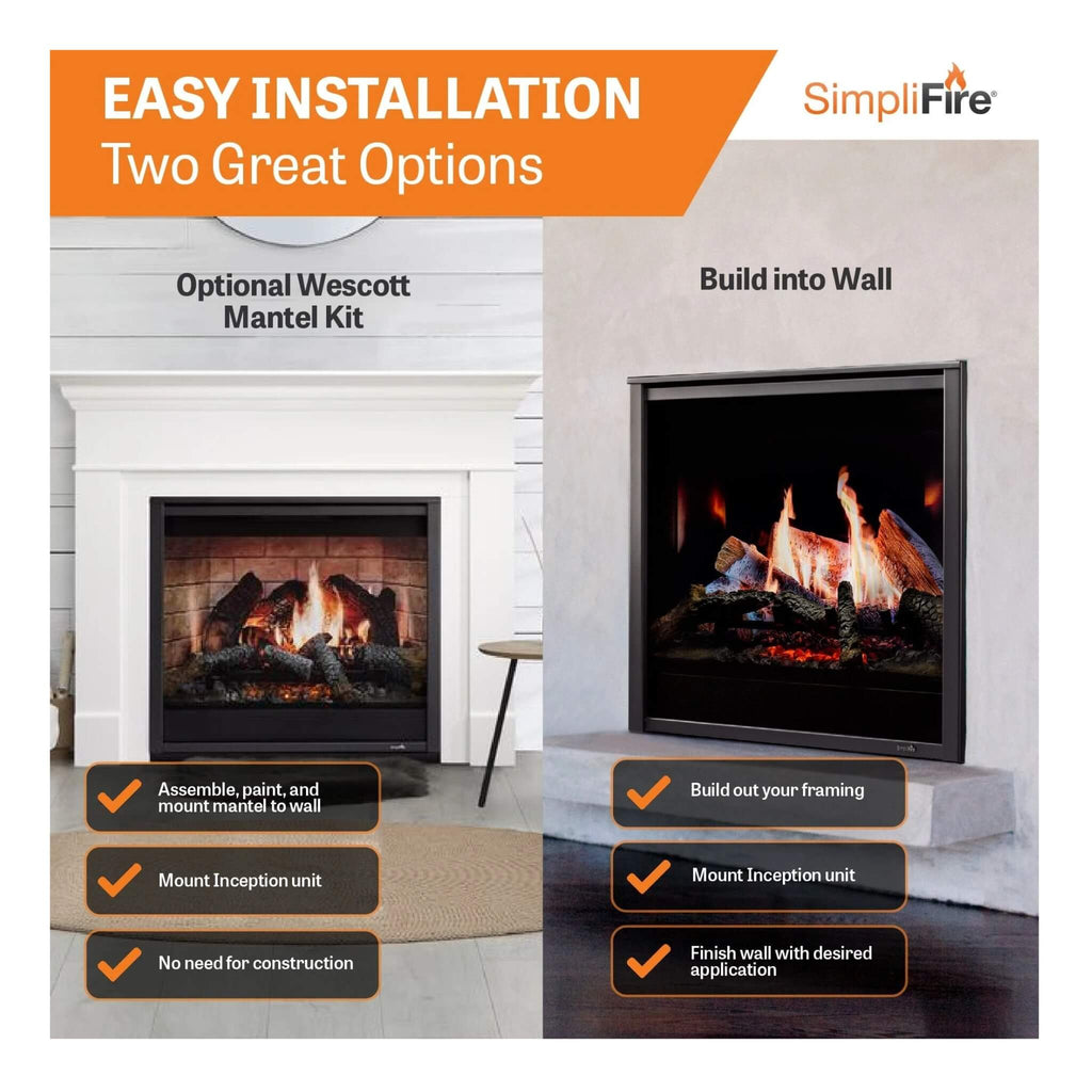 SimpliFire Inception 36" Traditional Electric Fireplace [SF-INC36] (SAK87541)