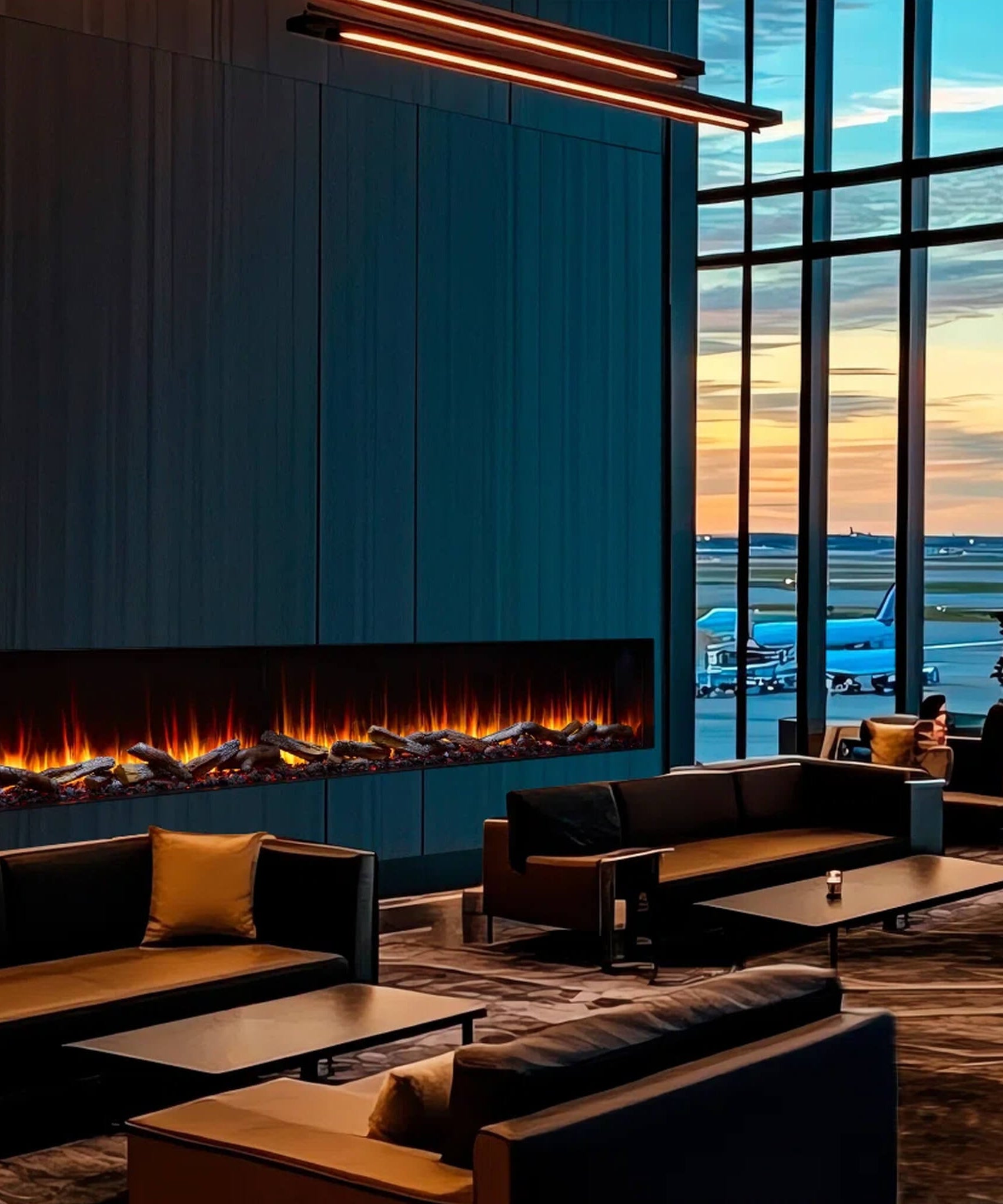 SimpliFire Triton Multi-View Smart Linear Electric Fireplace [SF-TR50/65/78] (SAK23691)