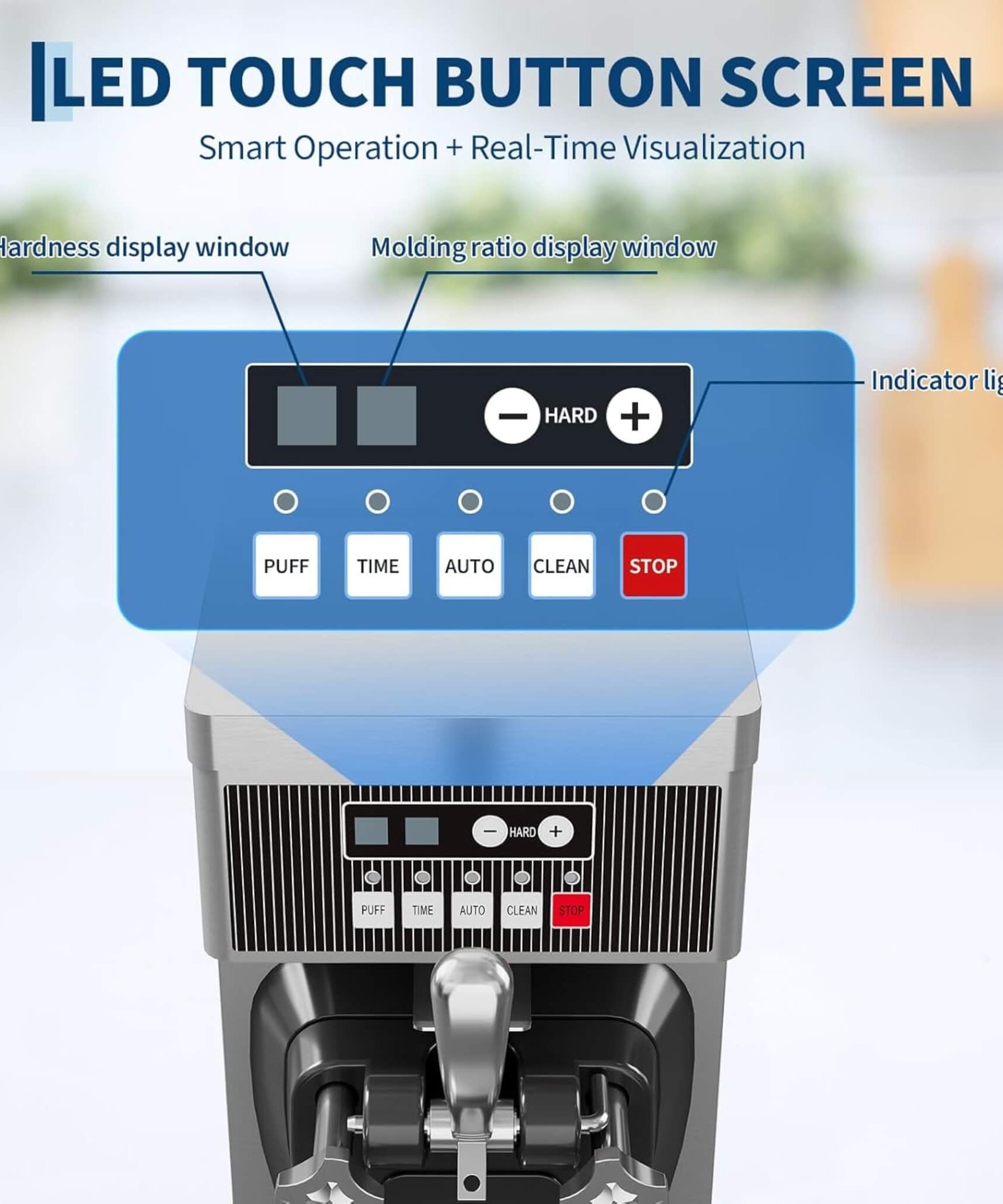 Single-Flavor 6L Commercial 1500W Countertop Soft Serve Ice Cream Machine (SAK25318)