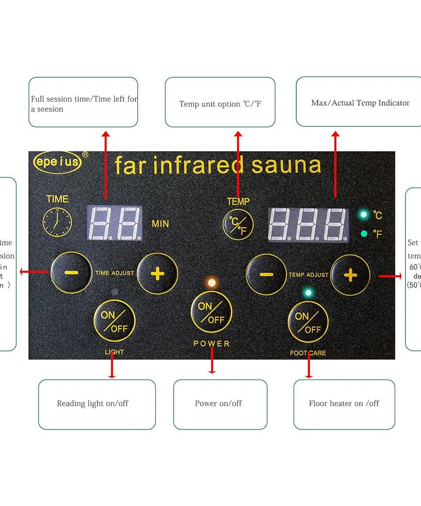 Thermora Elara Premium 1-Person Indoor Low EMF FAR Infrared Heat Hemlock Wood Personal Home Spa Sauna, 1200W (SAK27463)