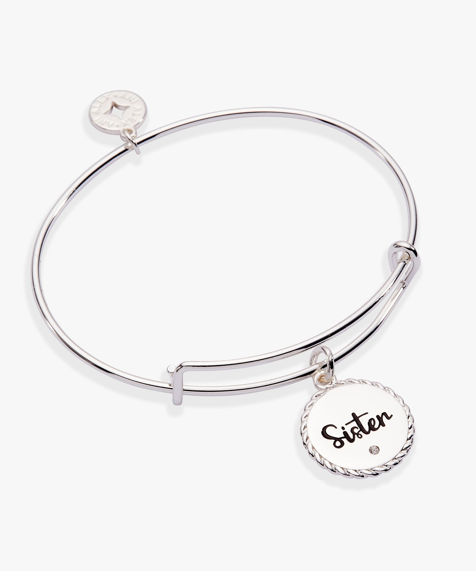 Sister 'Woven Together By Unbreakable Bonds' Charm Bangle