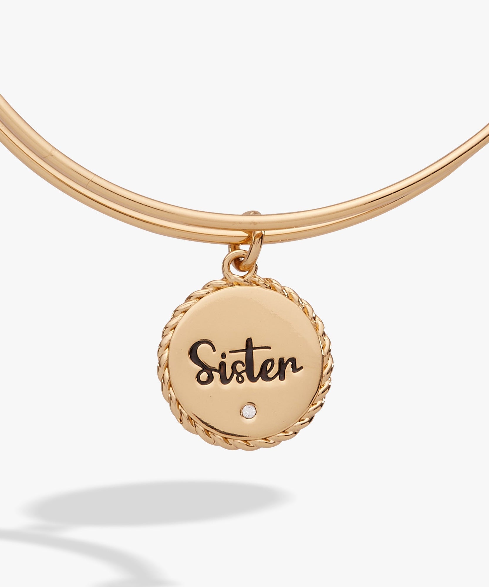 Sister 'Woven Together By Unbreakable Bonds' Charm Bangle
