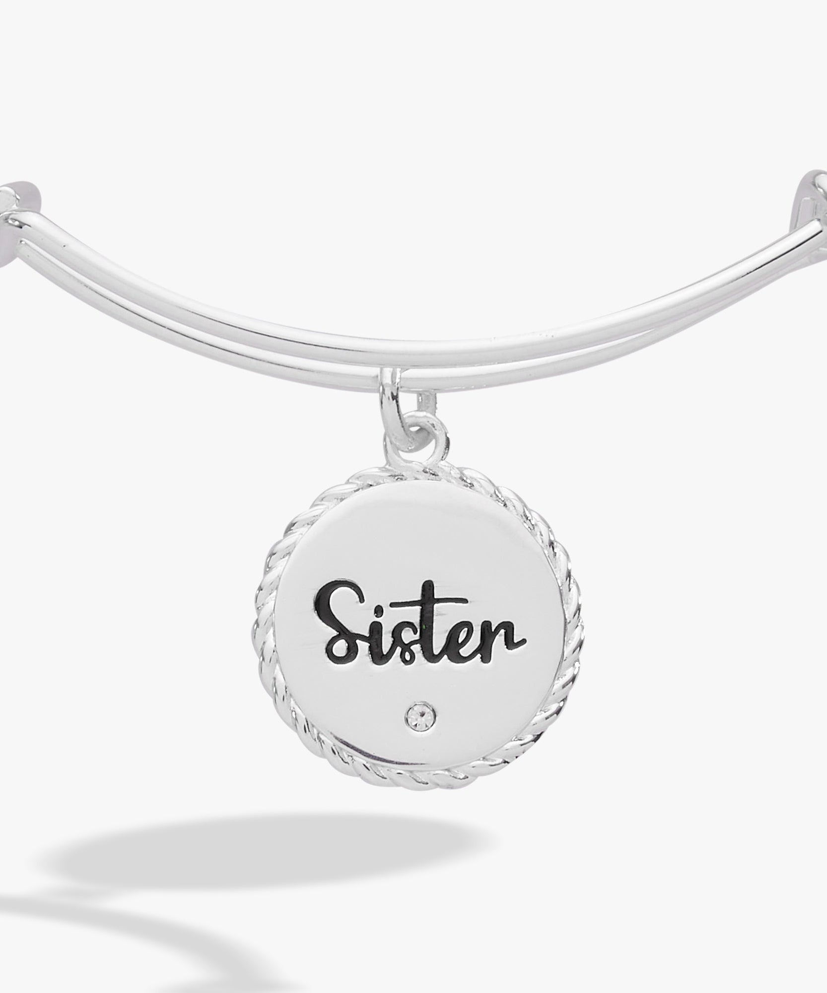 Sister 'Woven Together By Unbreakable Bonds' Charm Bangle
