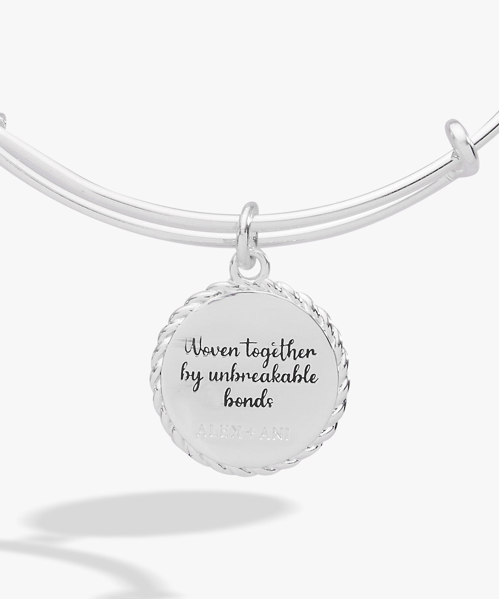 Sister 'Woven Together By Unbreakable Bonds' Charm Bangle