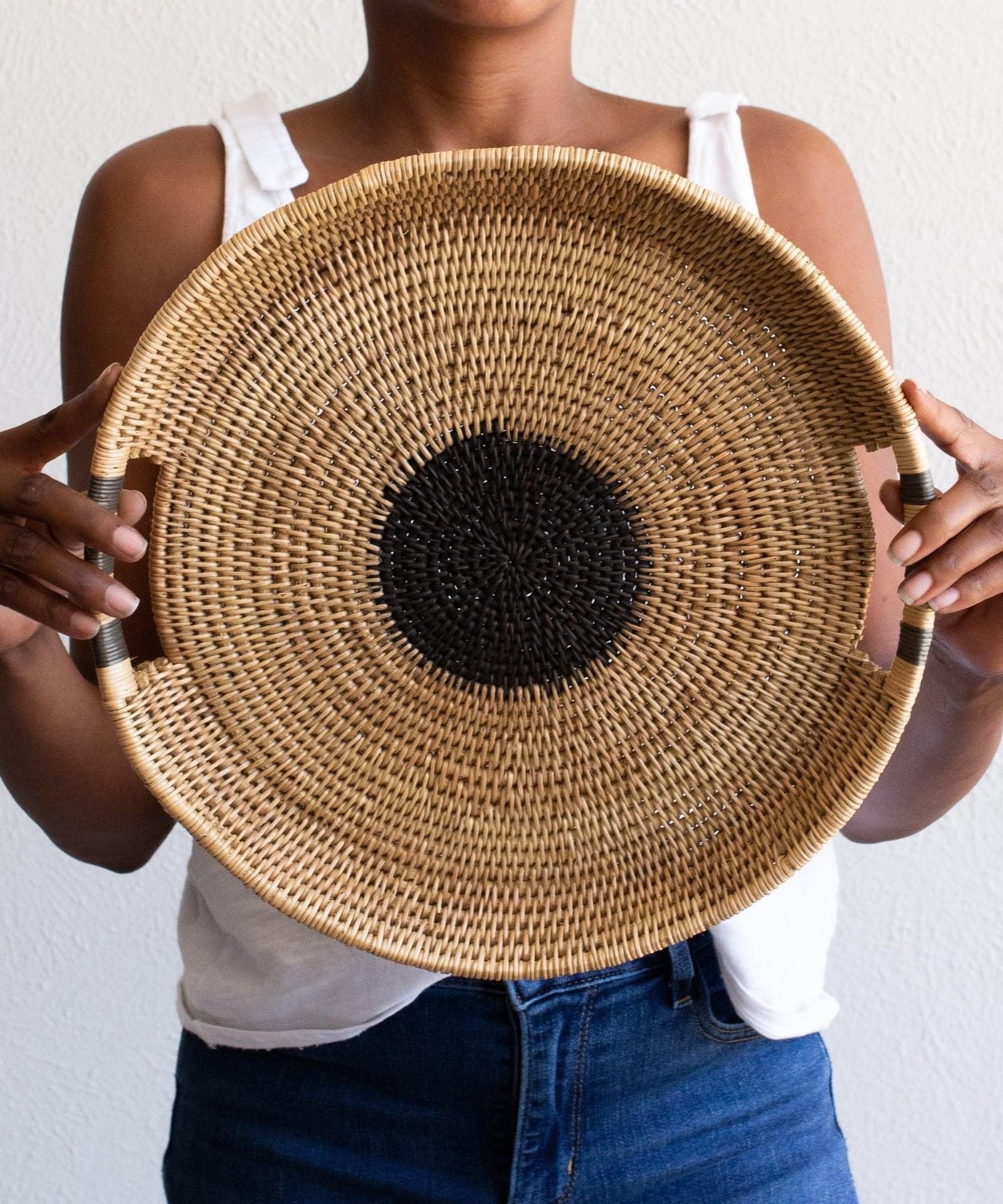 Siyanda Moon Round Woven Tray