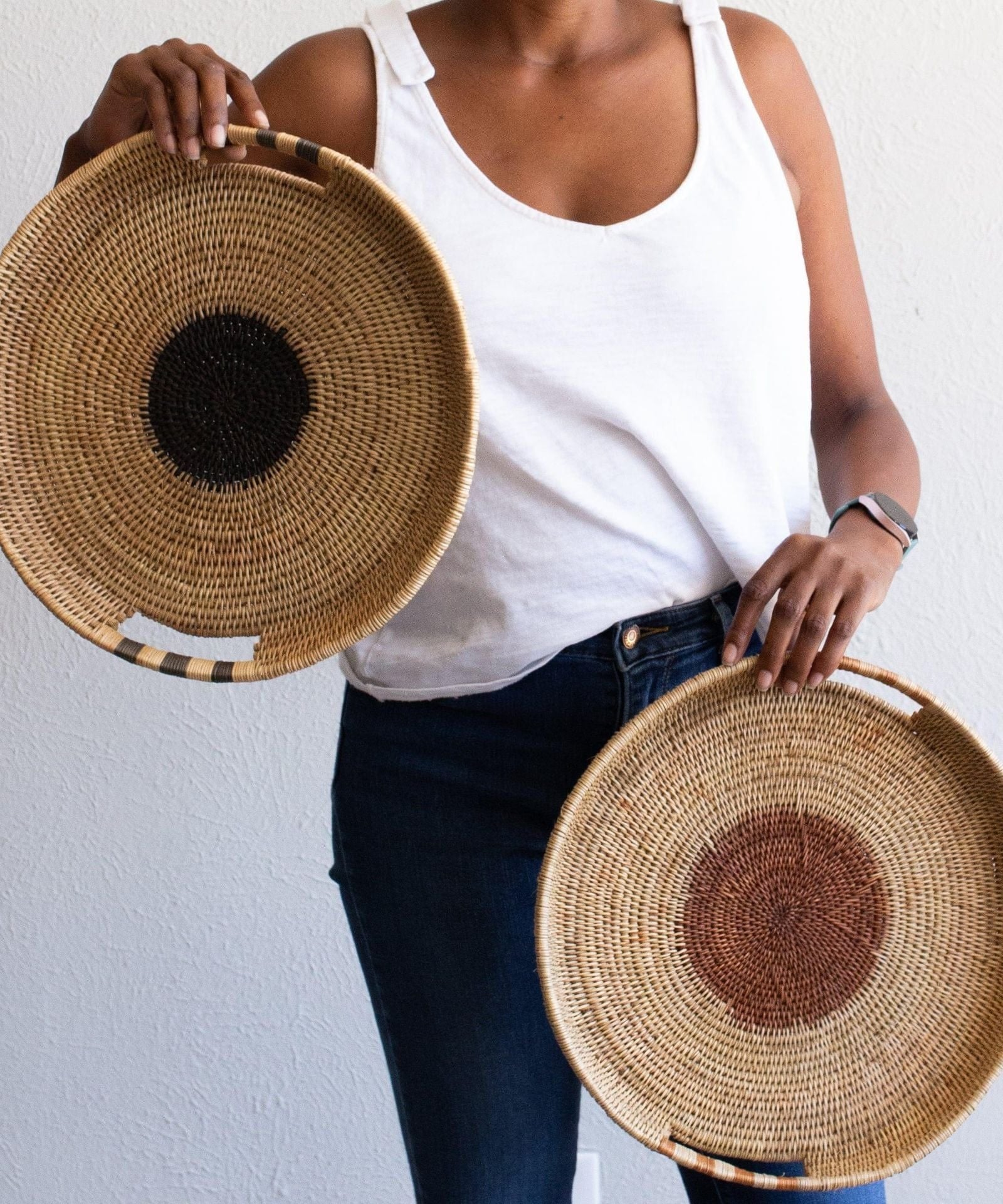 Siyanda Moon Round Woven Tray