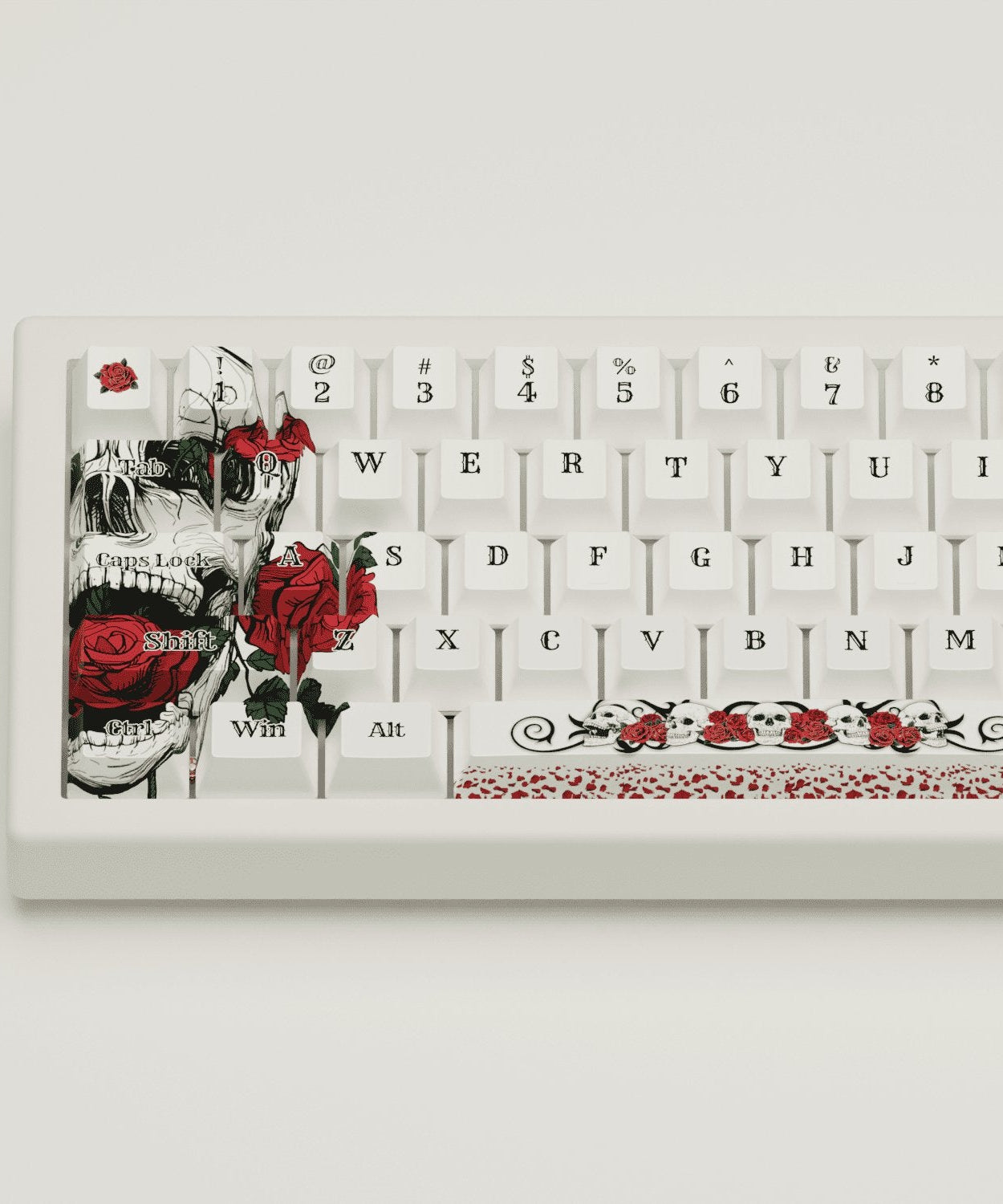 Skull & Roses Design Keycaps and Mechanical Keyboard