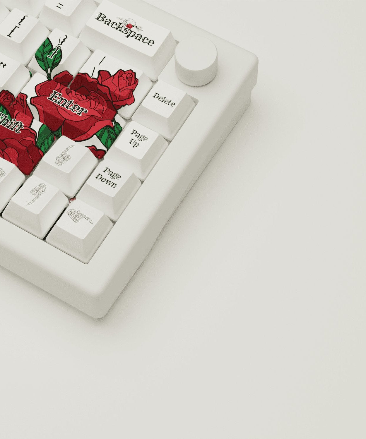 Skull & Roses Design Keycaps and Mechanical Keyboard
