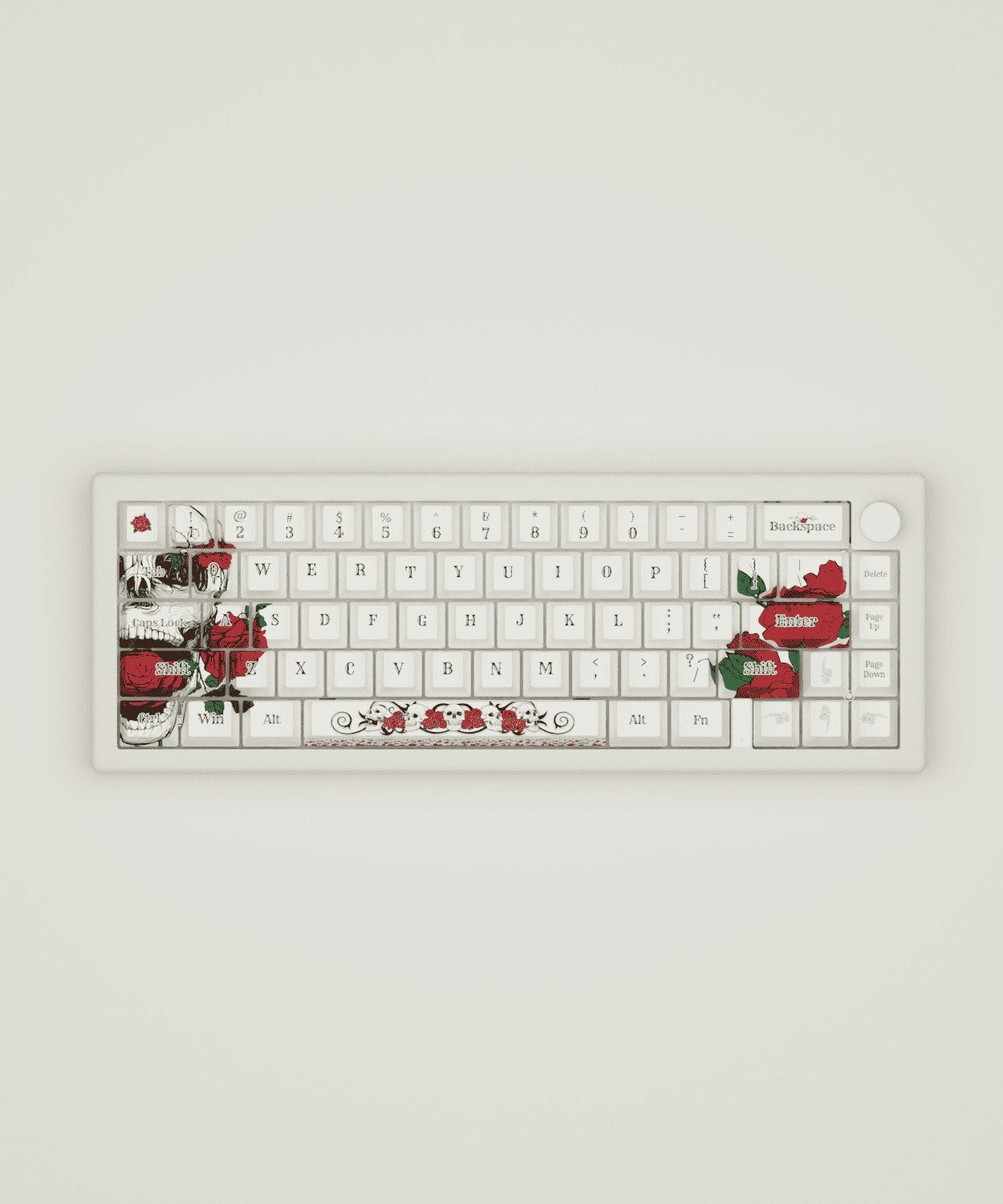 Skull & Roses Design Keycaps and Mechanical Keyboard