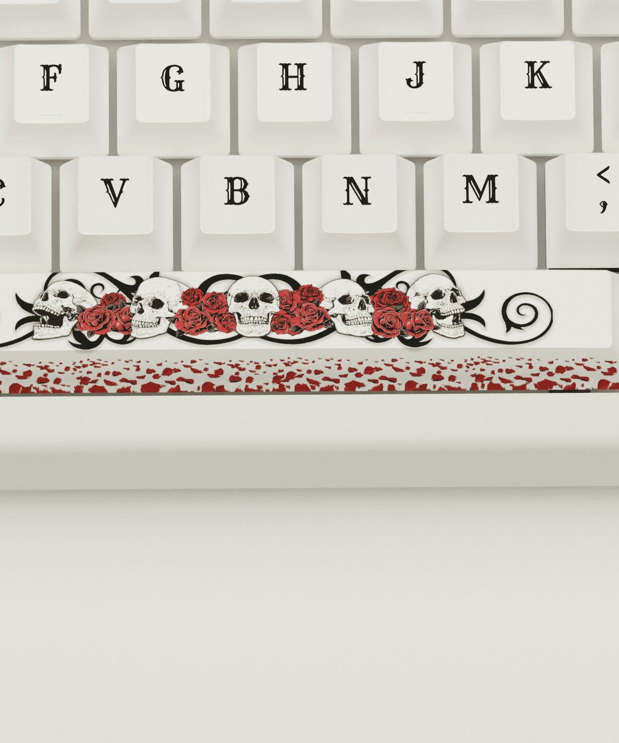 Skull & Roses Design Keycaps and Mechanical Keyboard