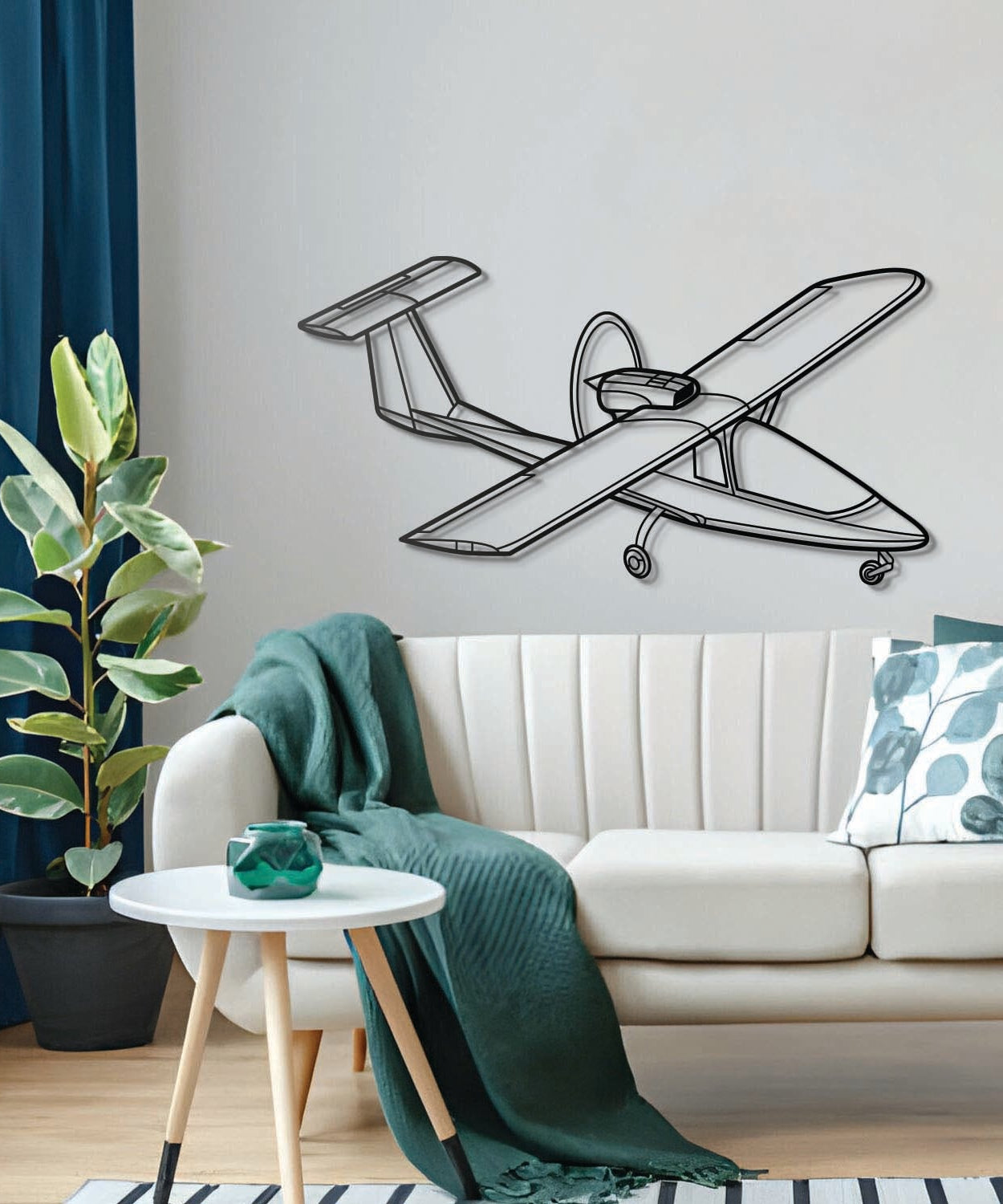 500 TF Winkelmetall-Flugzeug-Wandkunst - NCP0457