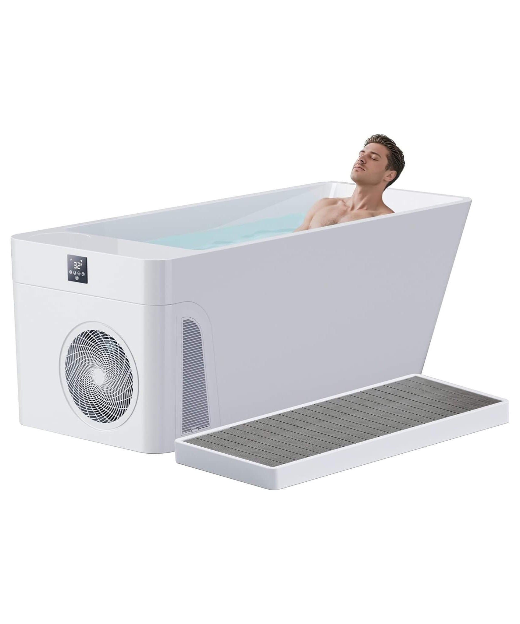 CSC Smart 1-Piece Freestanding Full-Body All-In-One Cold Plunge Tub With Built-In Water Chiller (SAK56280)