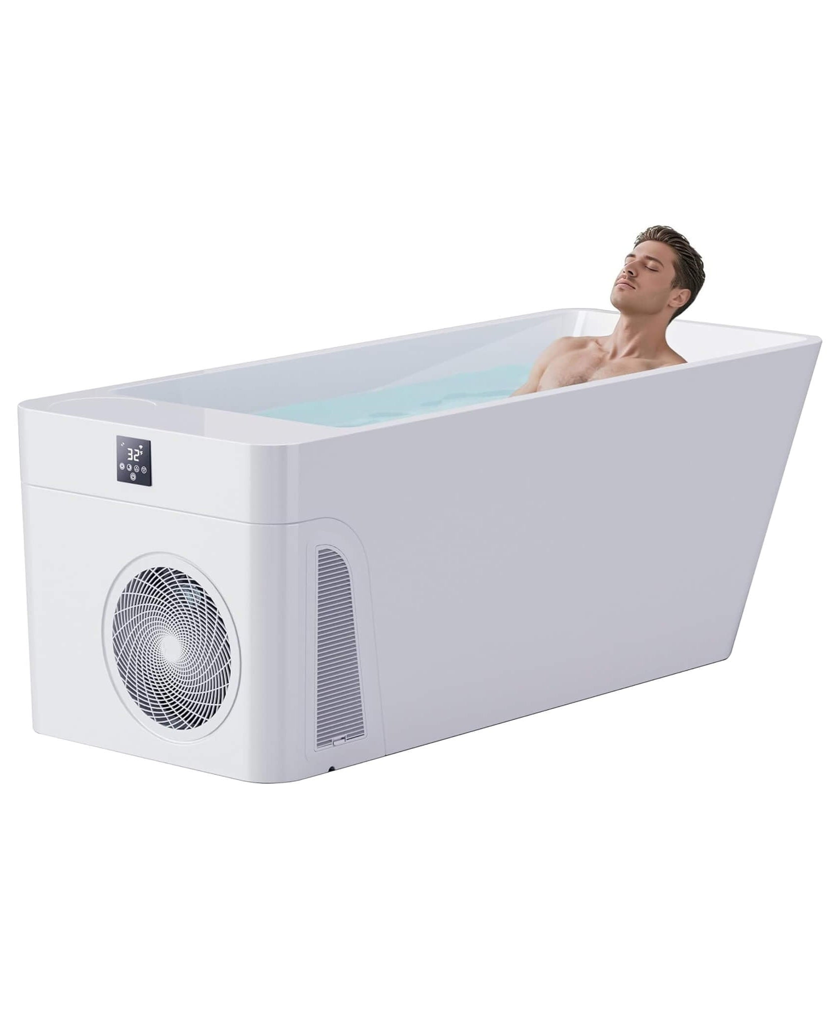 CSC Smart 1-Piece Freestanding Full-Body All-In-One Cold Plunge Tub With Built-In Water Chiller (SAK56280)