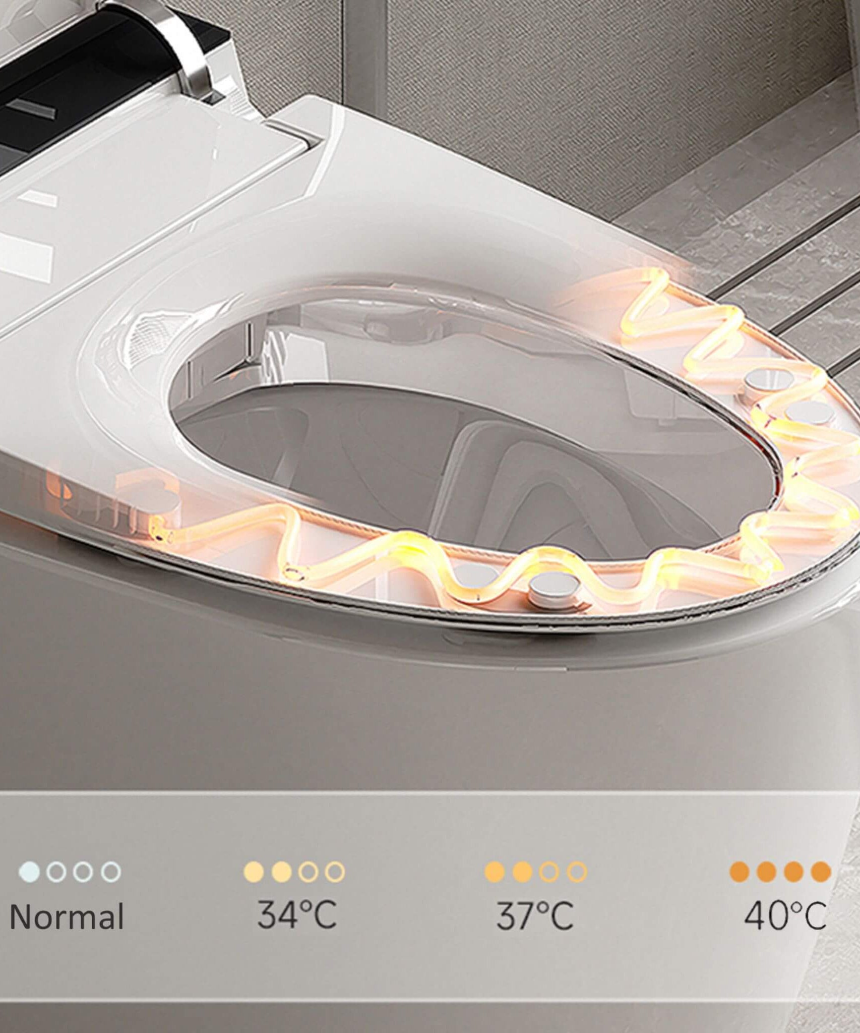 Nuvia Smart Auto Dual Flush Tankless Toilet With Heated Bidet, Auto Open And Close (SAK37415)