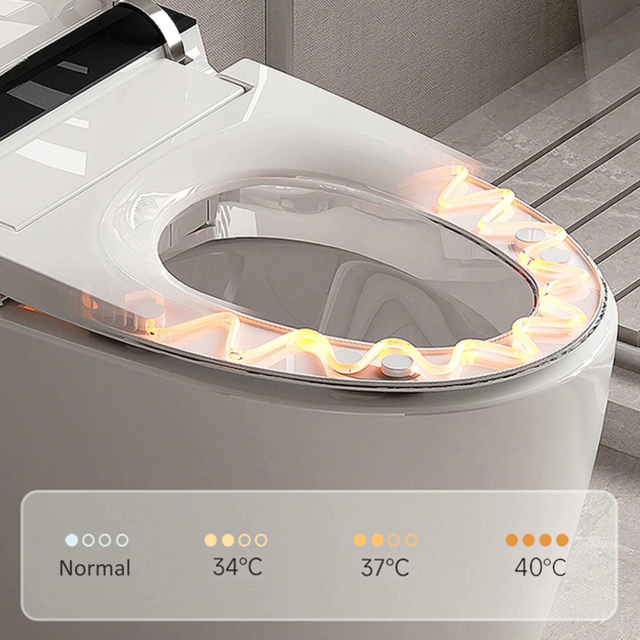 Nuvia Smart Auto Dual Flush Tankless Toilet With Heated Bidet, Auto Open And Close (SAK37415)