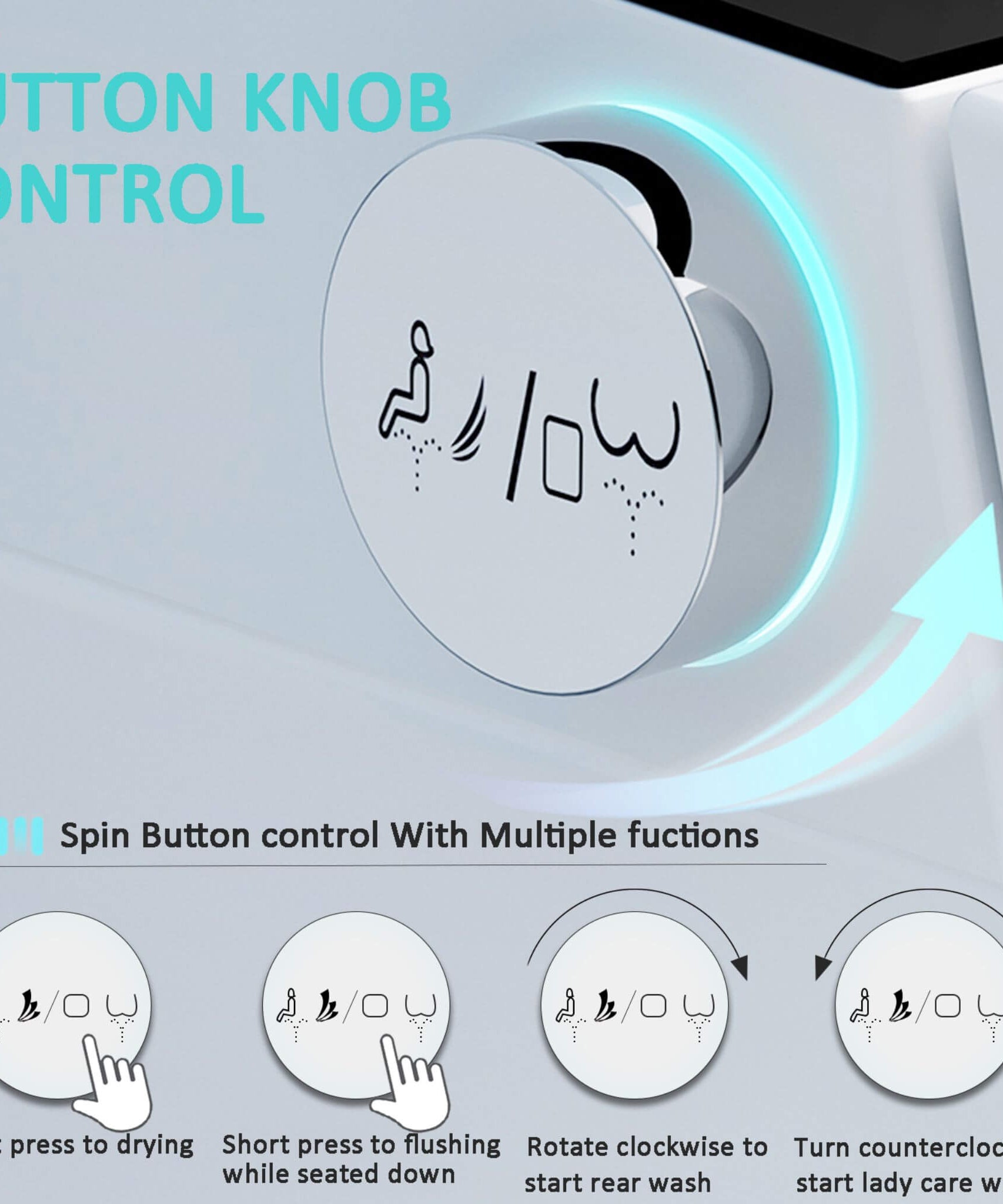 Nuvia Smart Auto Dual Flush Tankless Toilet With Heated Bidet, Auto Open And Close (SAK37415)